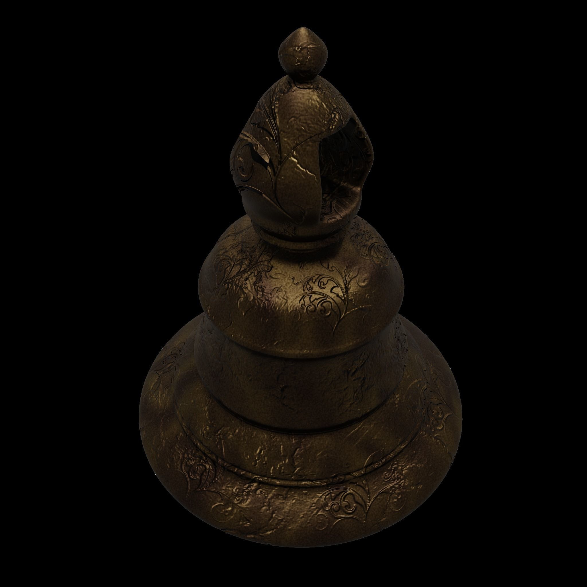 Ancient Bell 3D Model Low-poly 3D model_16