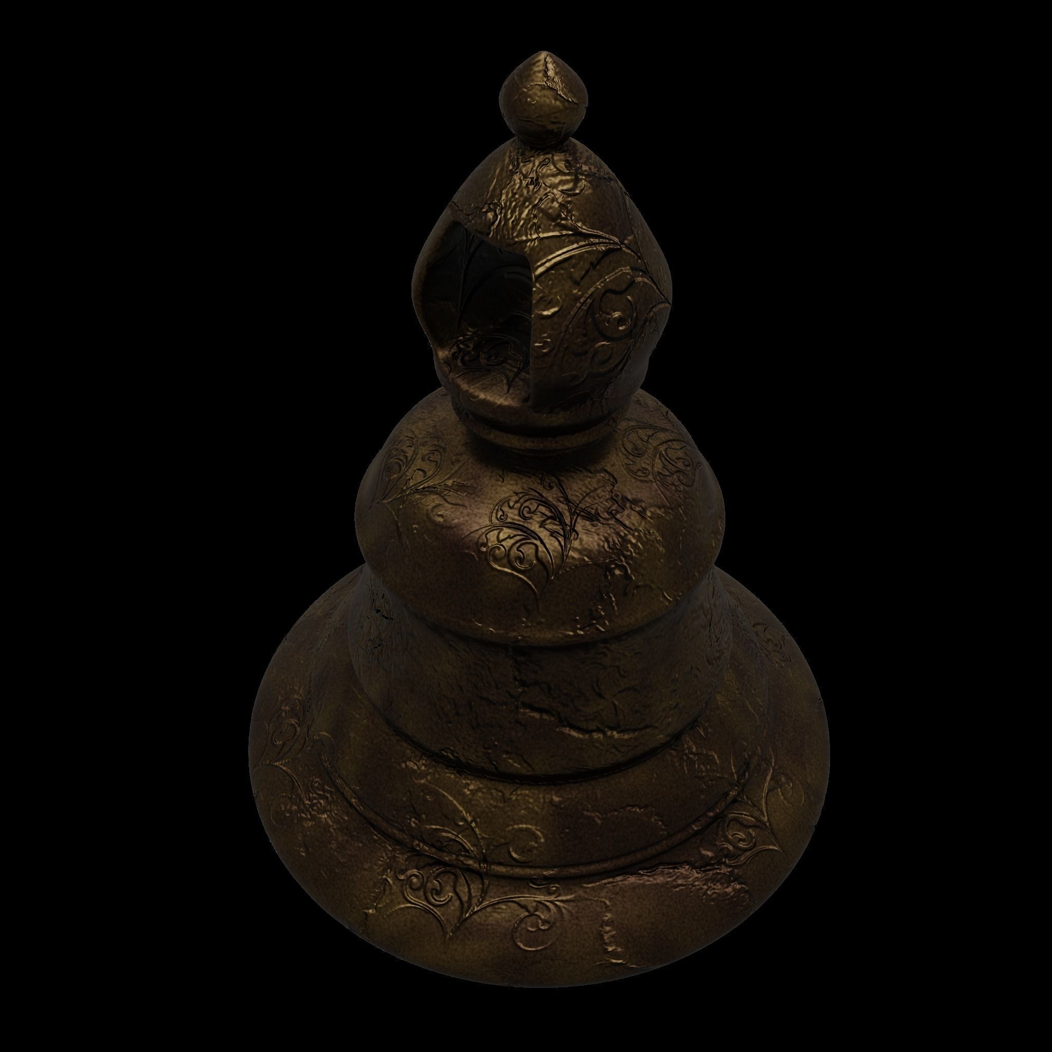 Ancient Bell 3D Model Low-poly 3D model_8