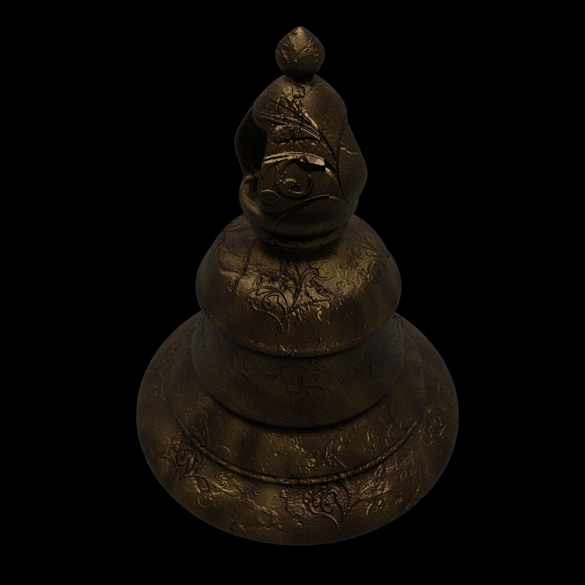 Ancient Bell 3D Model Low-poly 3D model_19