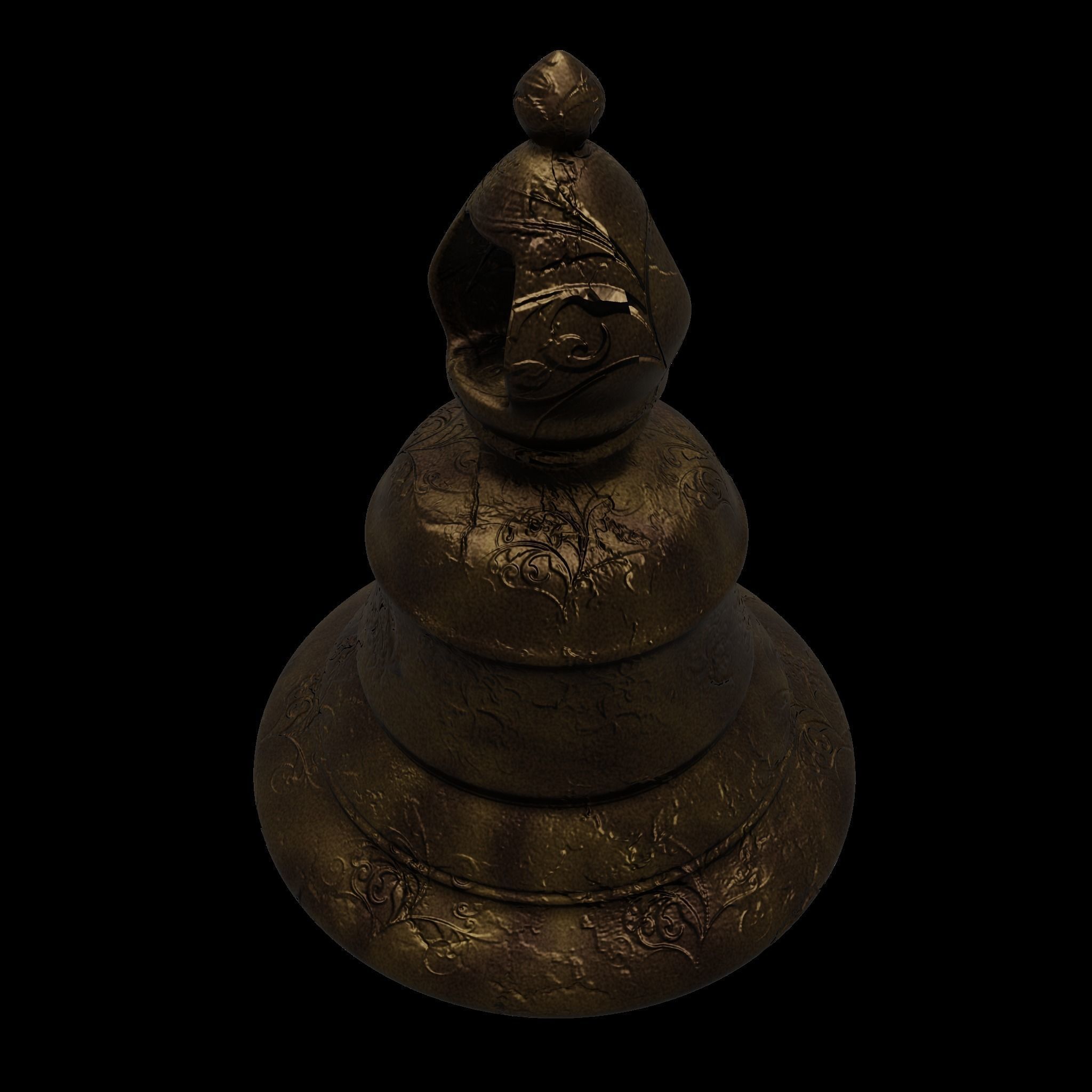 Ancient Bell 3D Model Low-poly 3D model_20