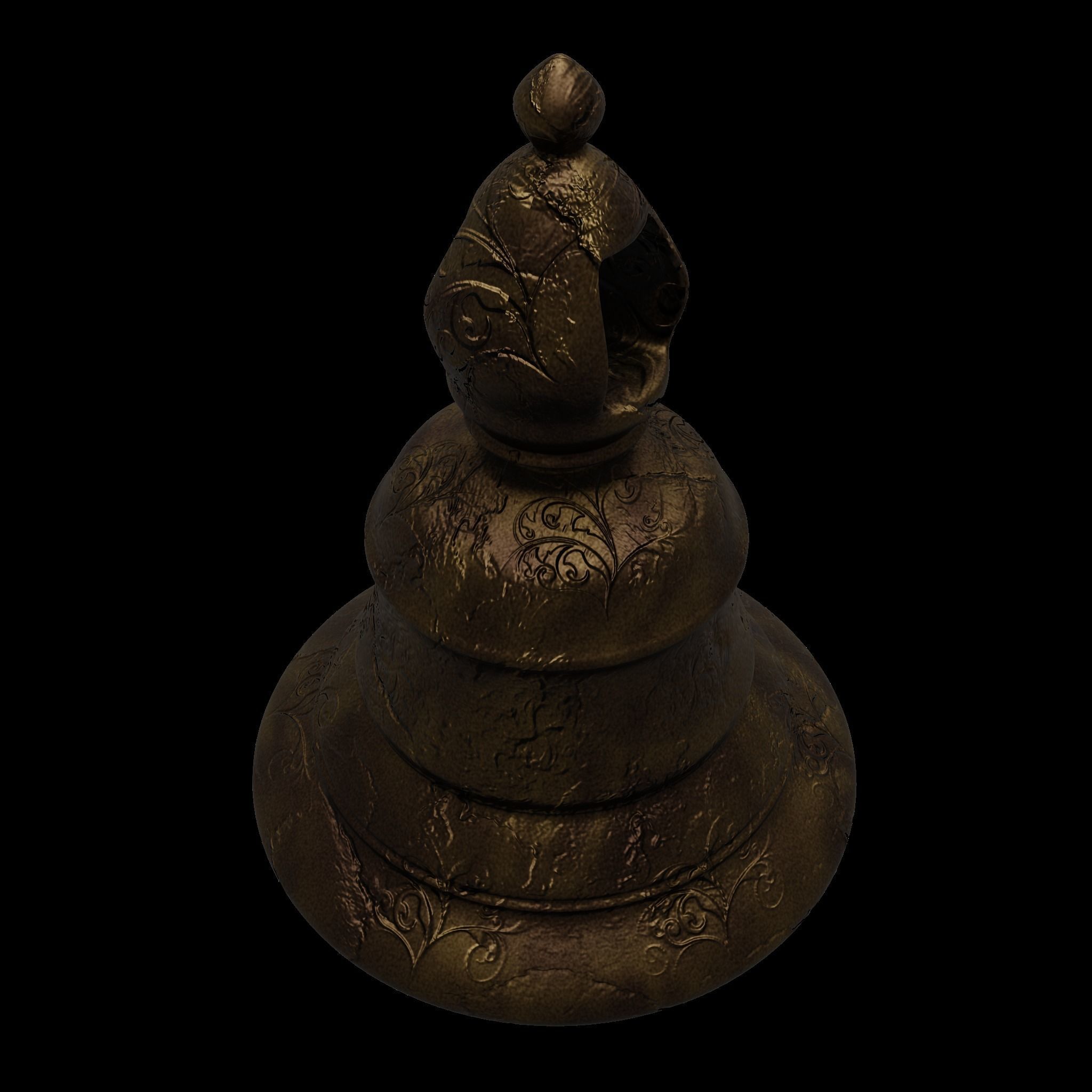 Ancient Bell 3D Model Low-poly 3D model_4