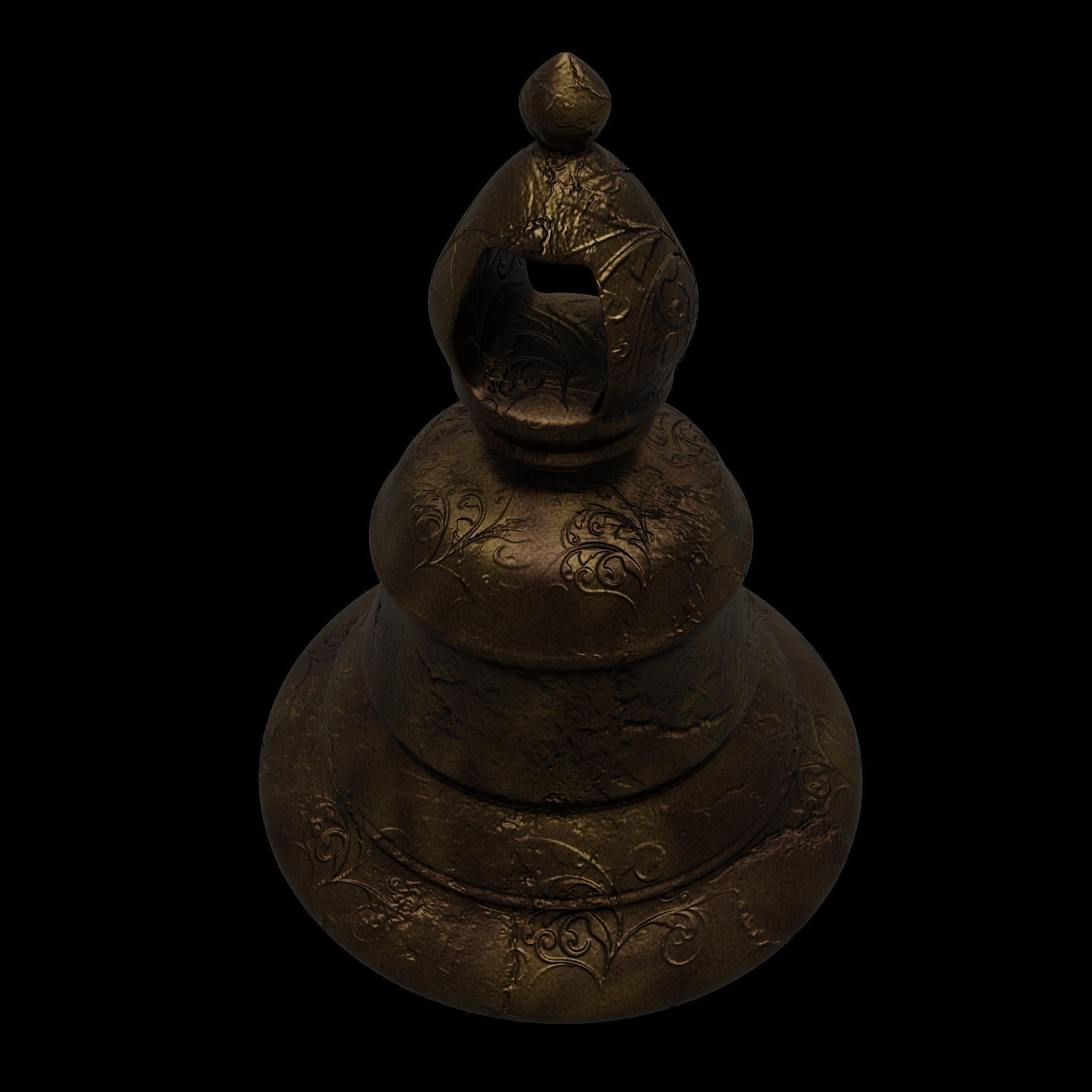 Ancient Bell 3D Model Low-poly 3D model_9