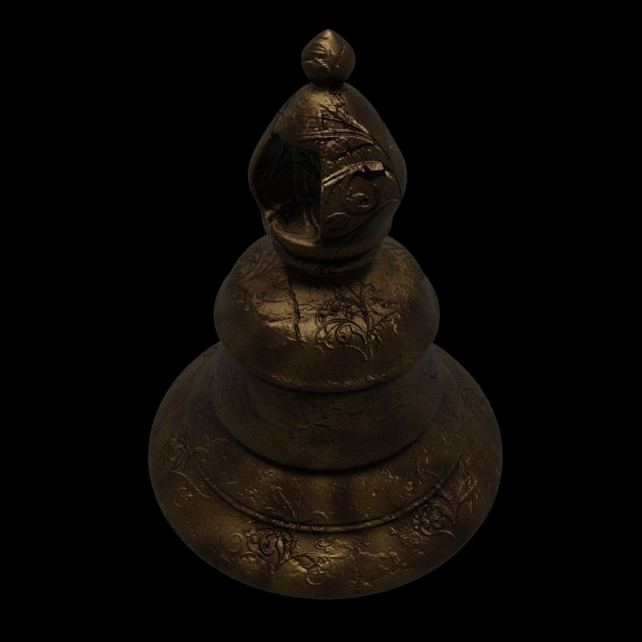 Ancient Bell 3D Model Low-poly 3D model_21
