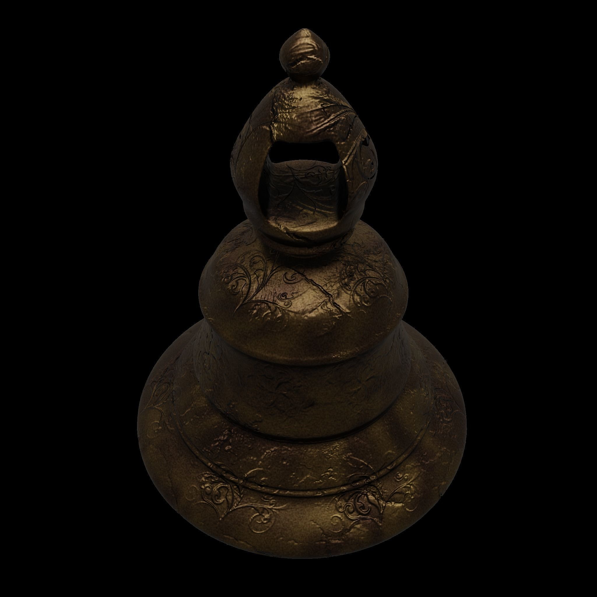 Ancient Bell 3D Model Low-poly 3D model_25