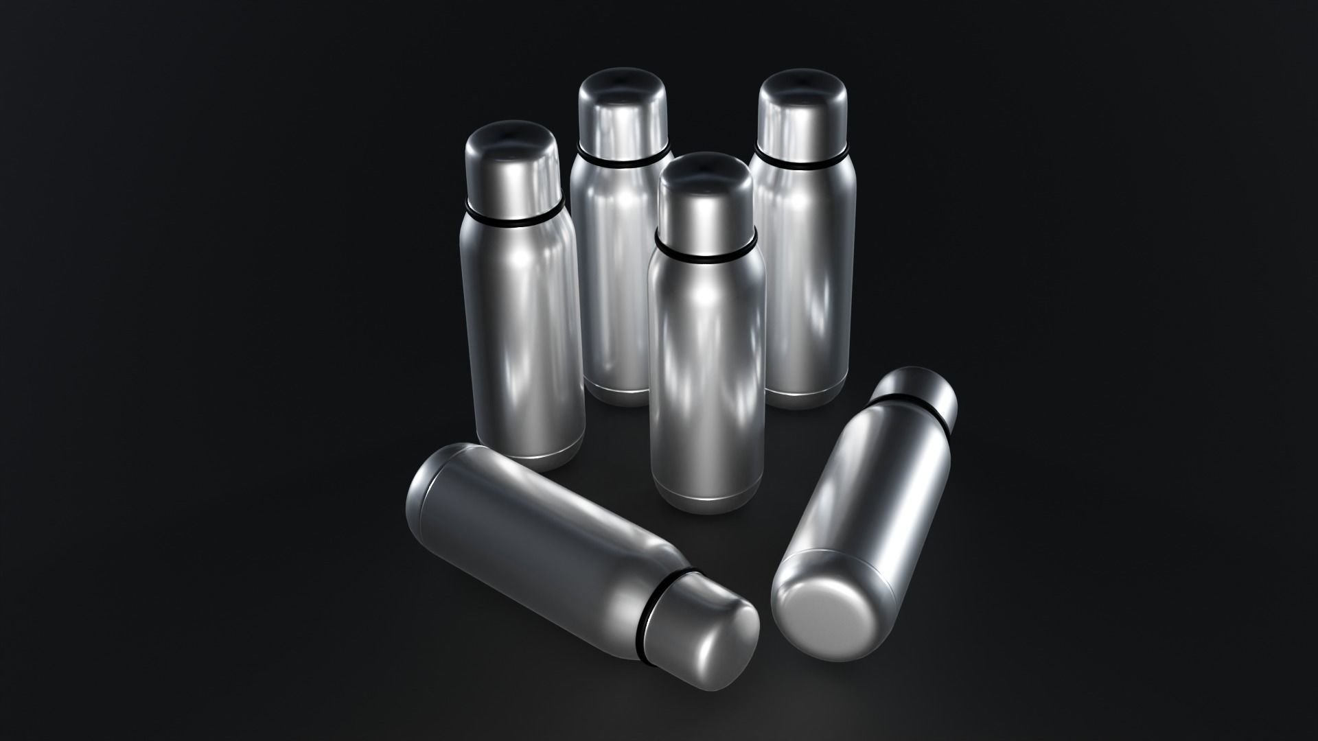 vacuum thermos bottle Low-poly 3D model_4
