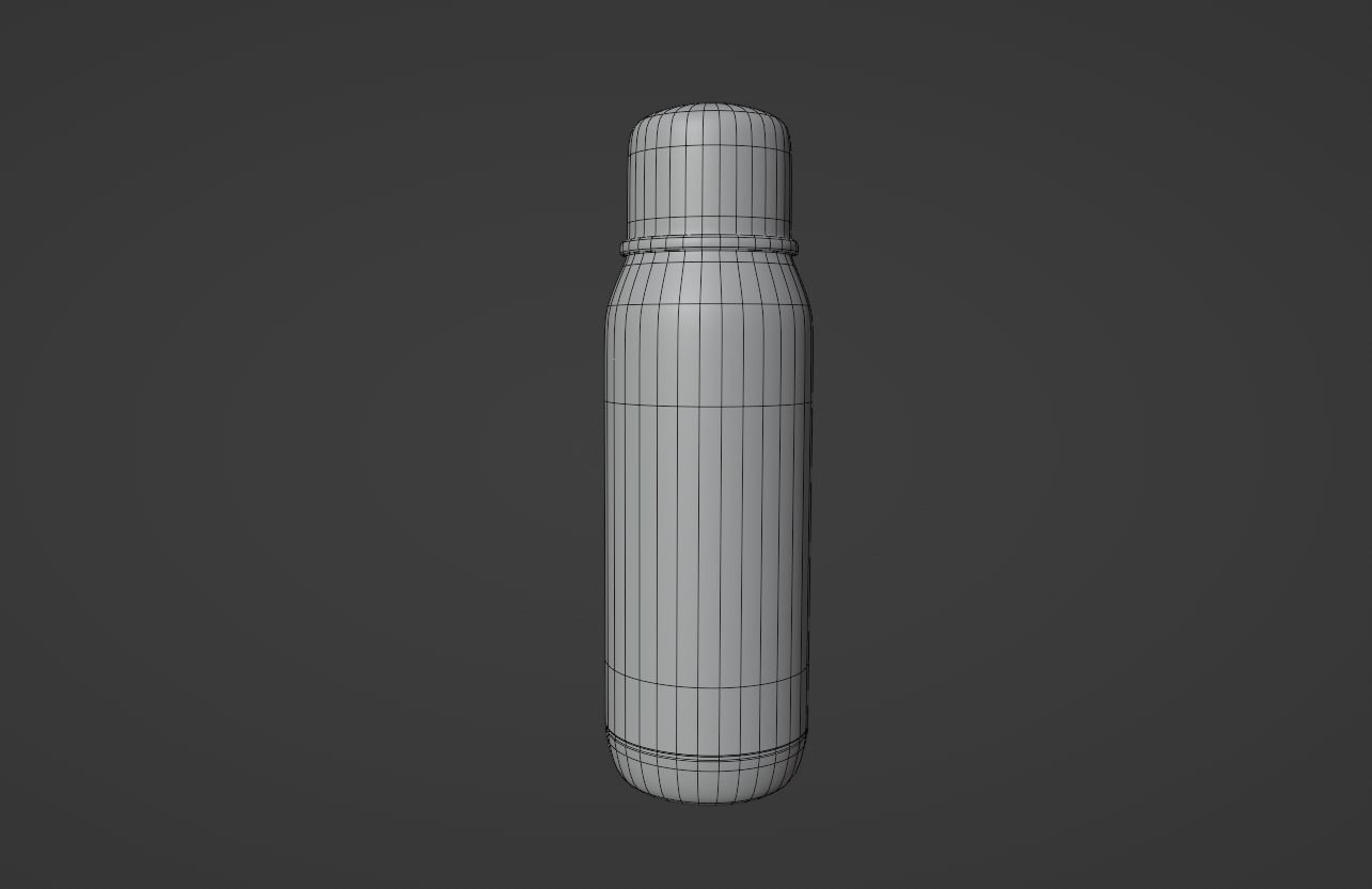 vacuum thermos bottle Low-poly 3D model_8