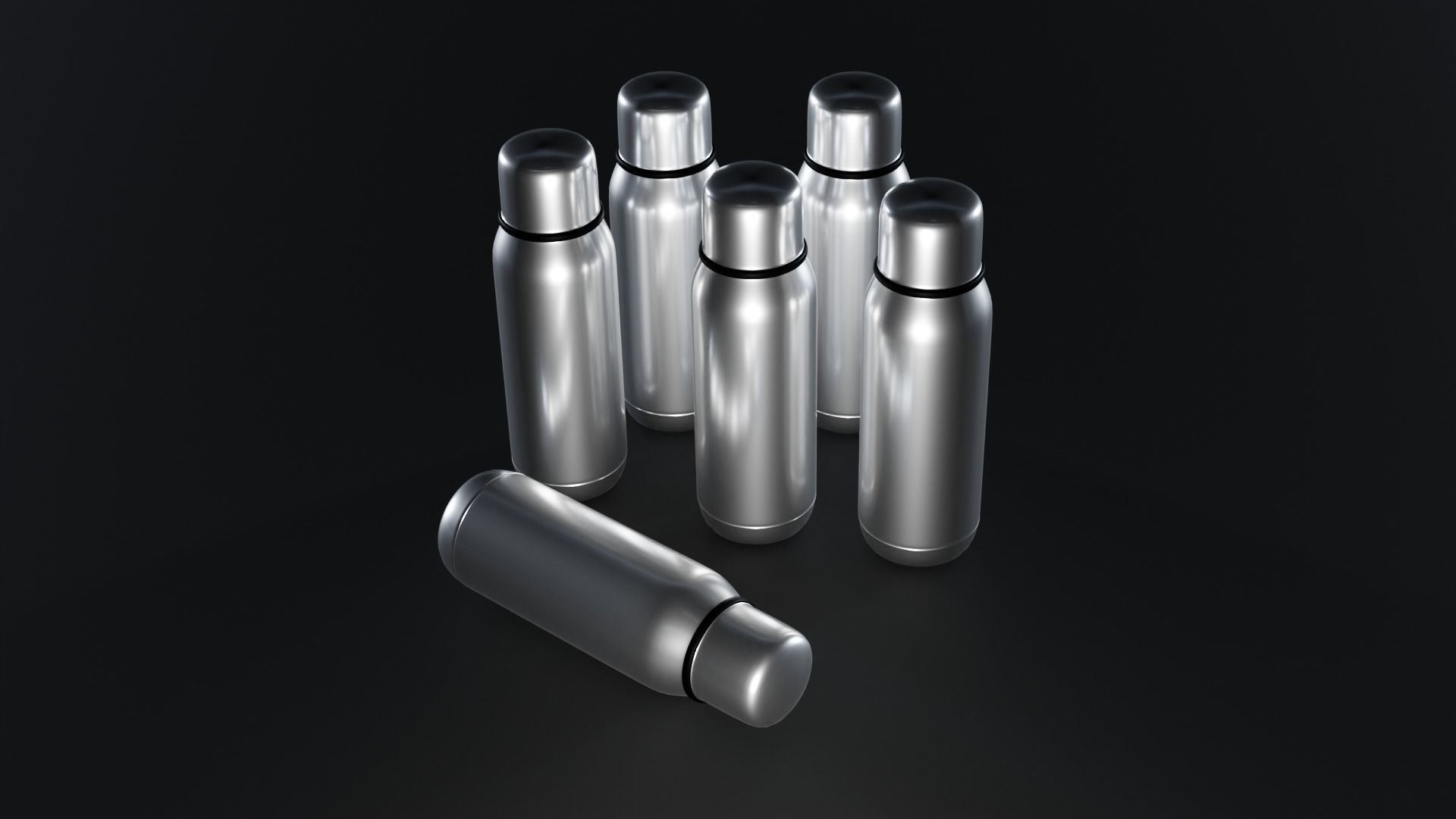 vacuum thermos bottle Low-poly 3D model_6