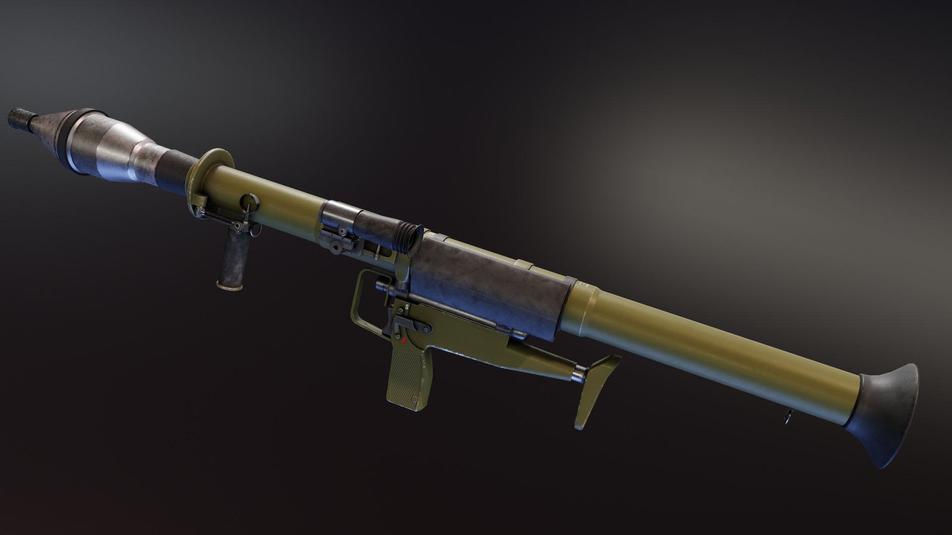 Panzerfaust 44 mm Low-poly 3D model_1