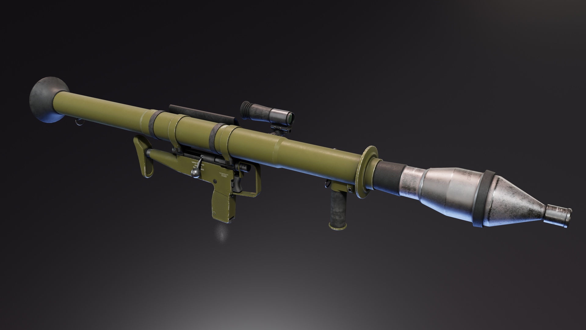 Panzerfaust 44 mm Low-poly 3D model_2