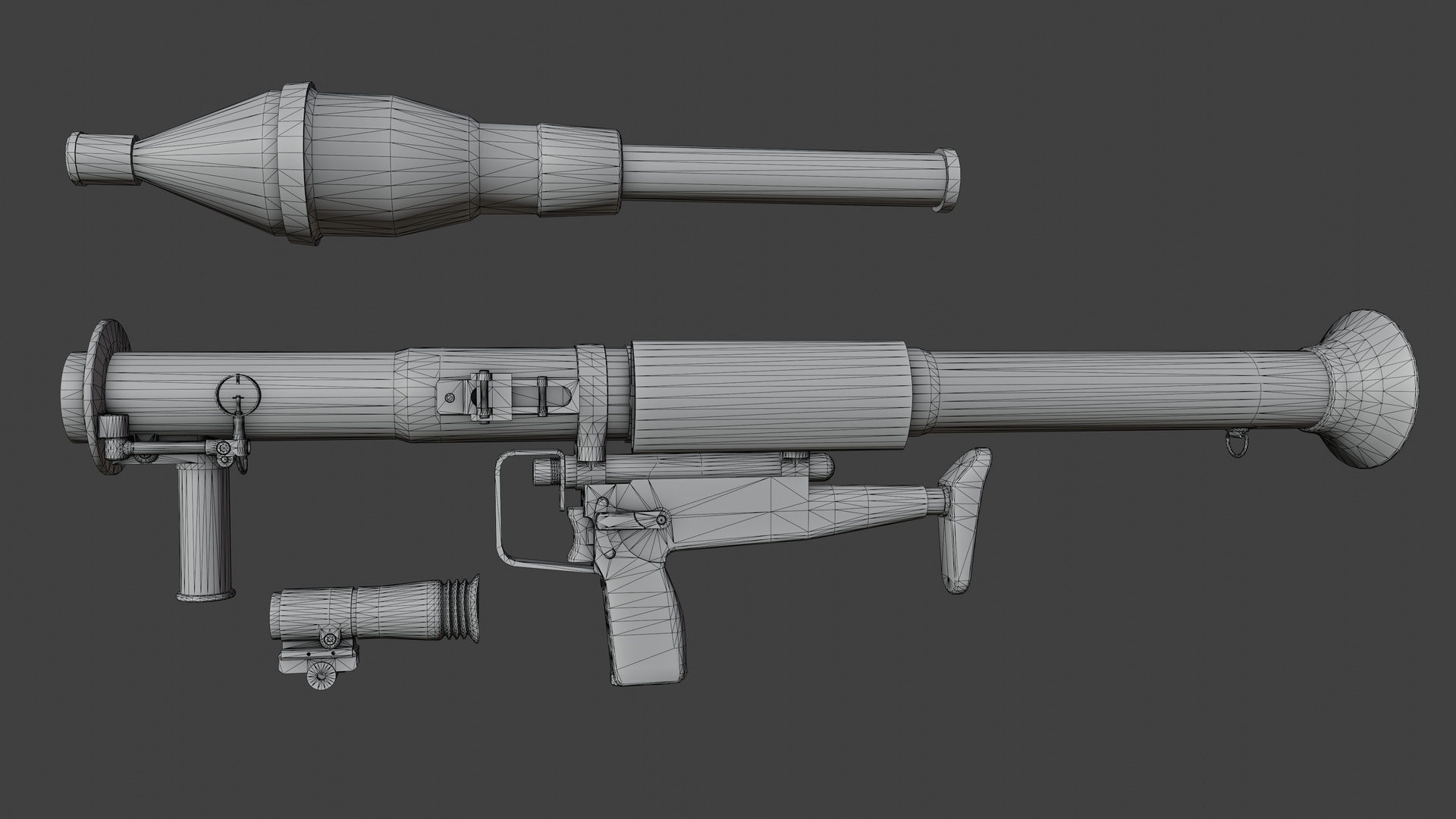 Panzerfaust 44 mm Low-poly 3D model_7