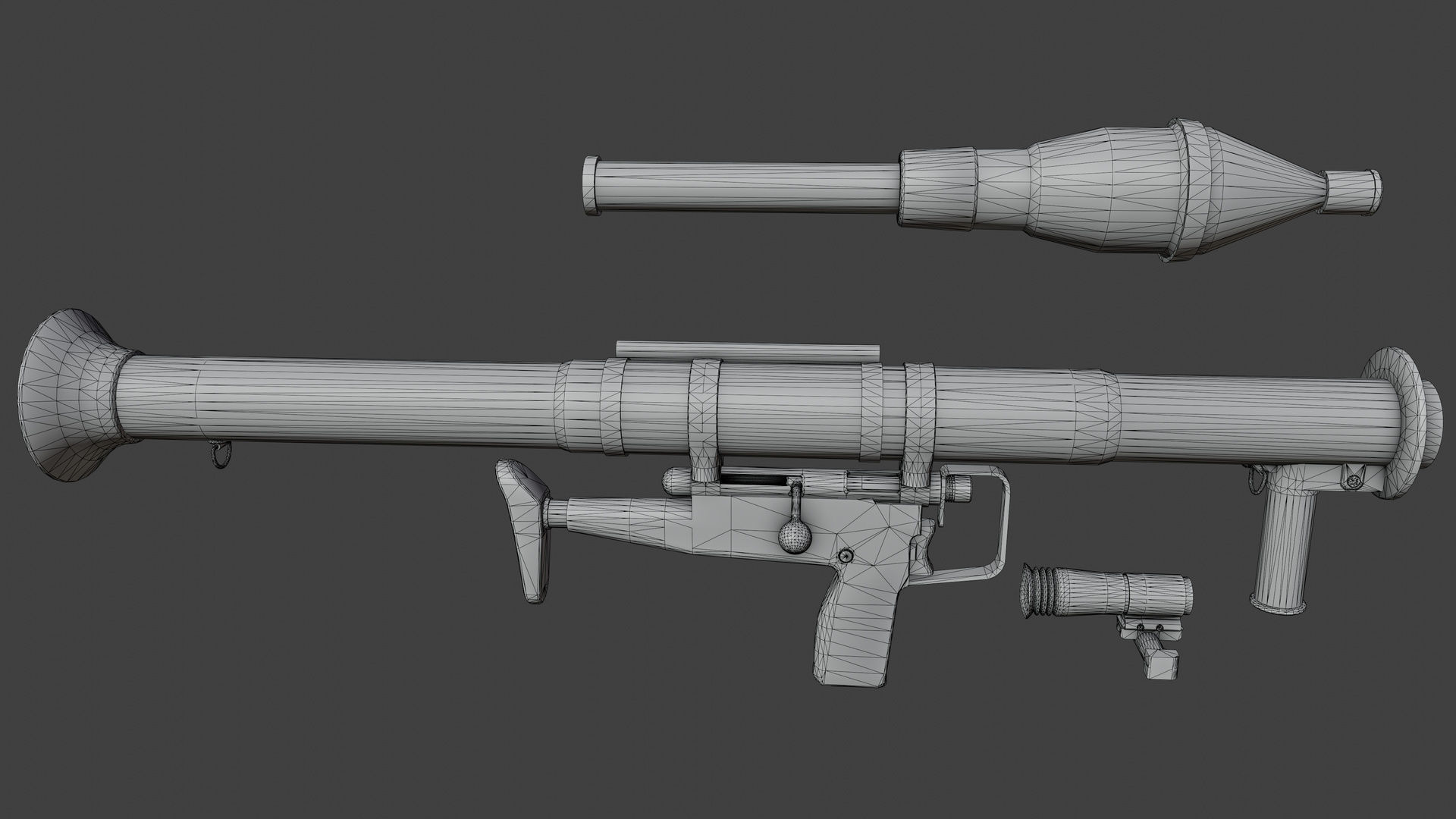 Panzerfaust 44 mm Low-poly 3D model_8