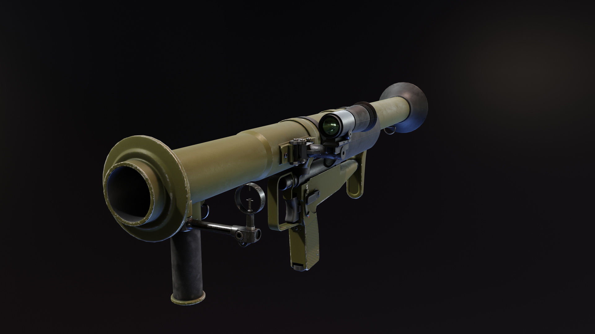 Panzerfaust 44 mm Low-poly 3D model_6