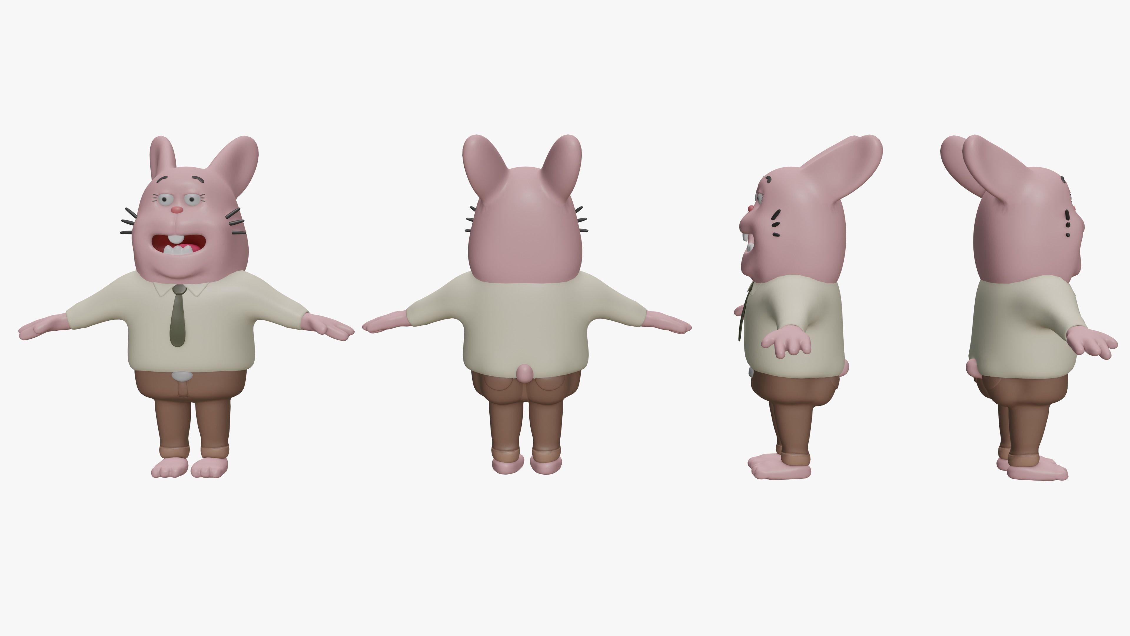 Richard Watterson Rigged 3D Model - The Amazing World of Gumball 3D model_1