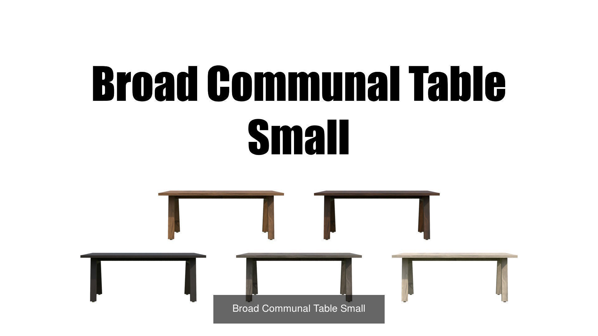 Broad Communal Table Pack 3D Model Collection_3