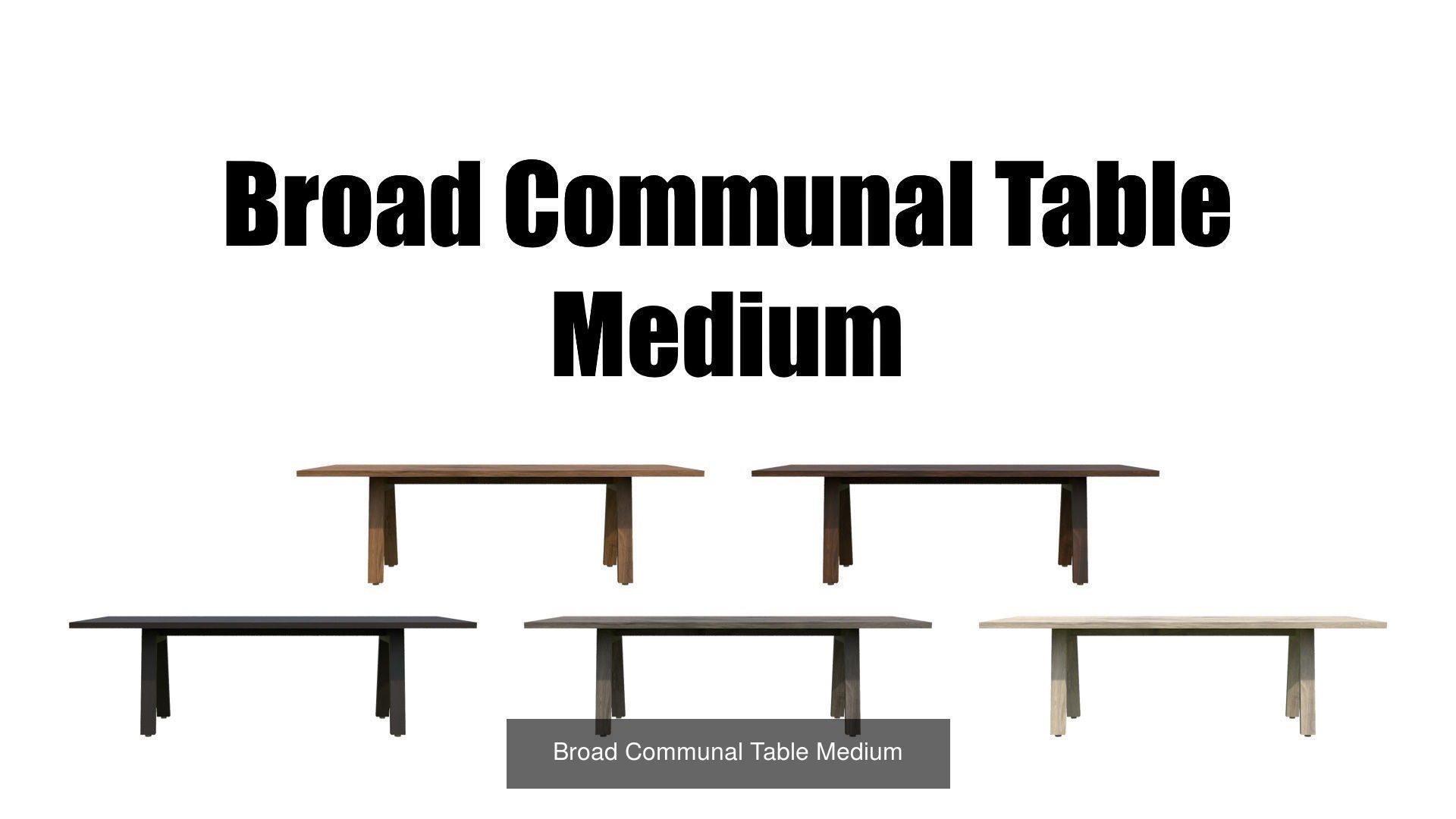Broad Communal Table Pack 3D Model Collection_2
