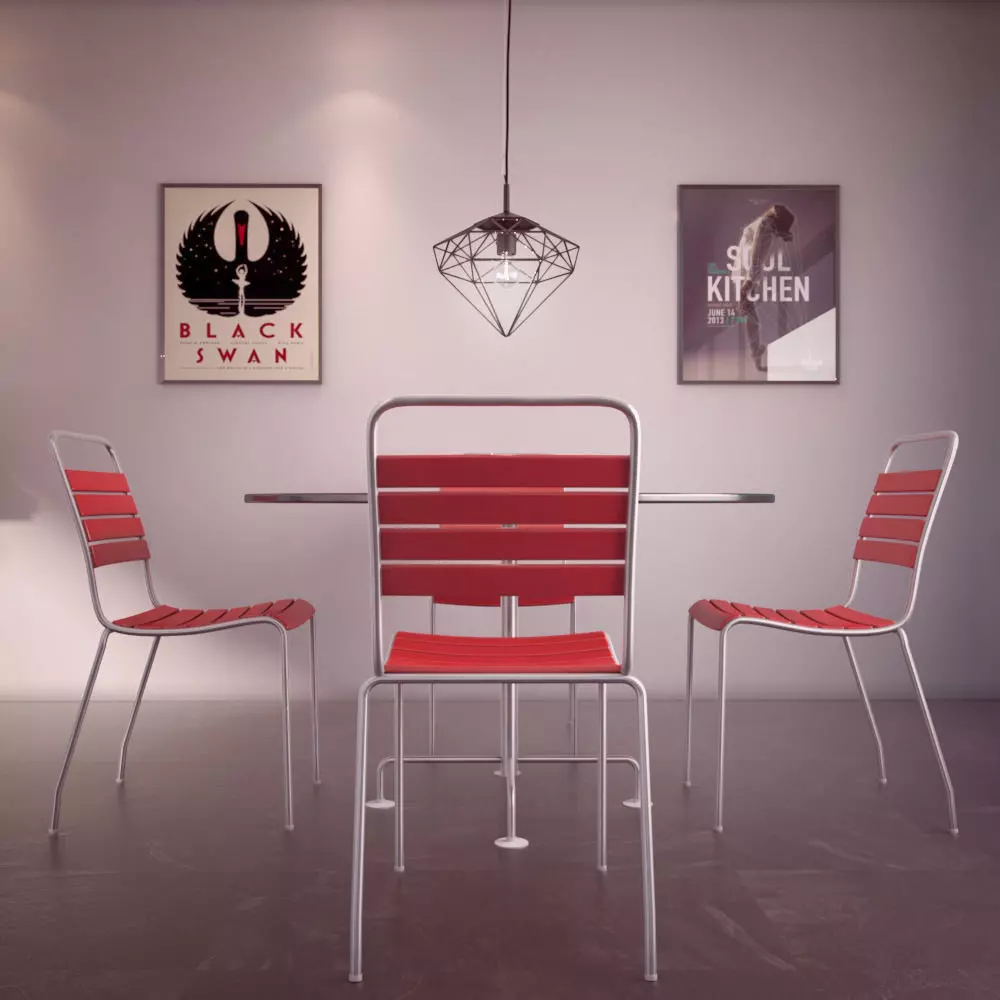 Atelier Alinea exterior garden table and chair furniture 3D model_0