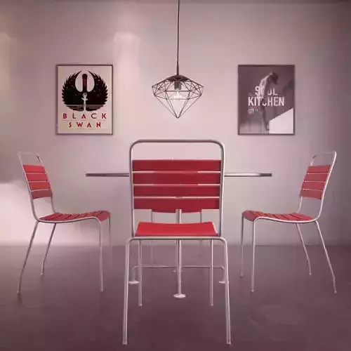 Atelier Alinea exterior garden table and chair furniture 3D model