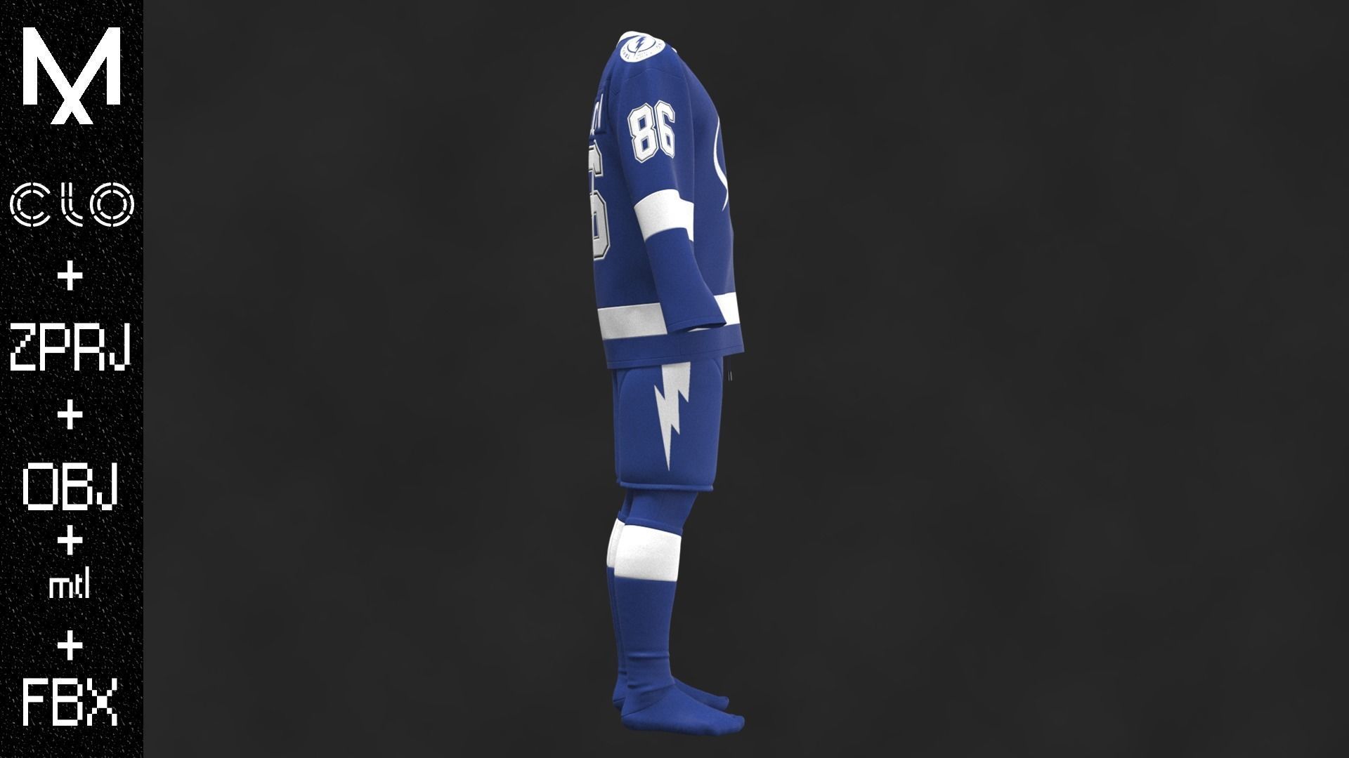 New Outfit TAMPA BAY OBJ mtl FBX ZPRJ 3D model_9