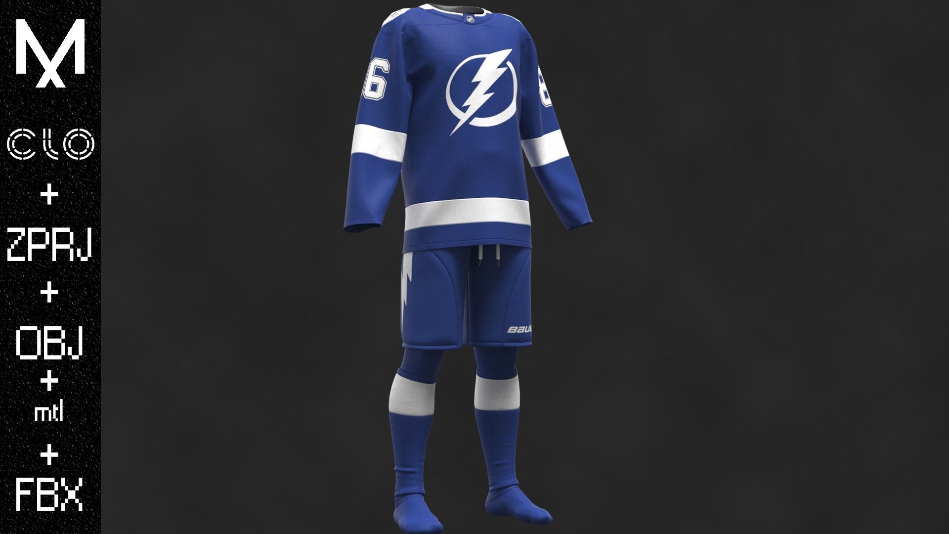 New Outfit TAMPA BAY OBJ mtl FBX ZPRJ 3D model_5