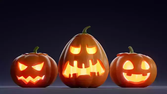 Halloween Pumpkins 3D model