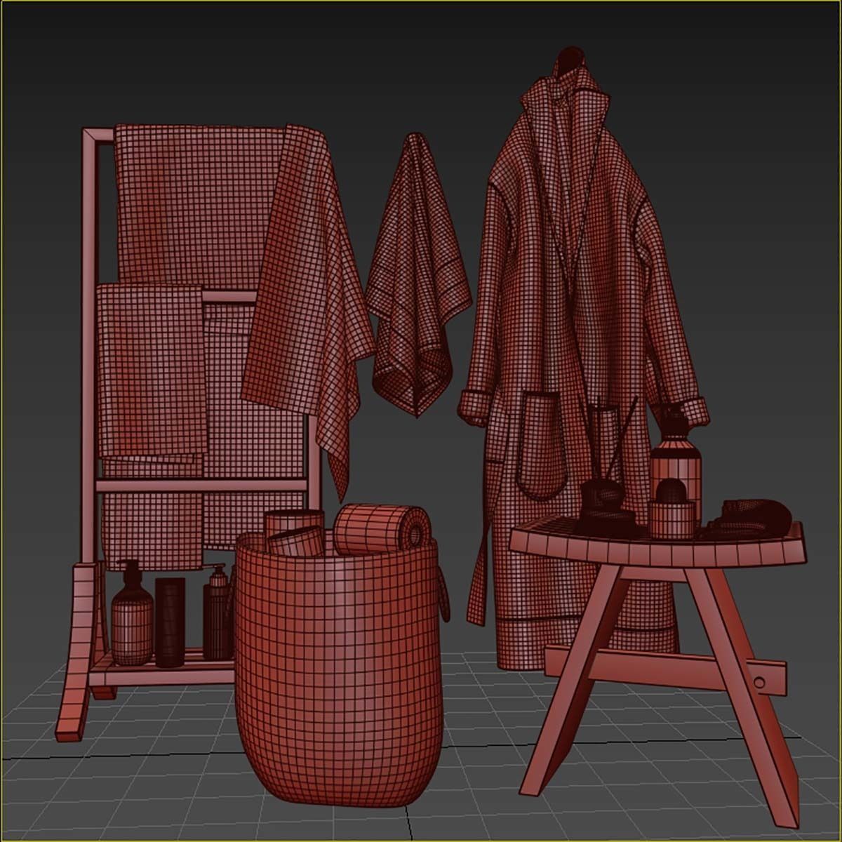 Bathroom Accessories 33 3D model_4