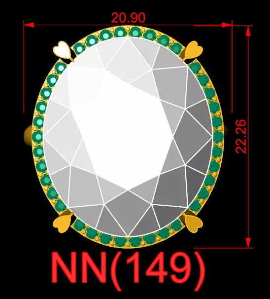 women ring 82 3D print model