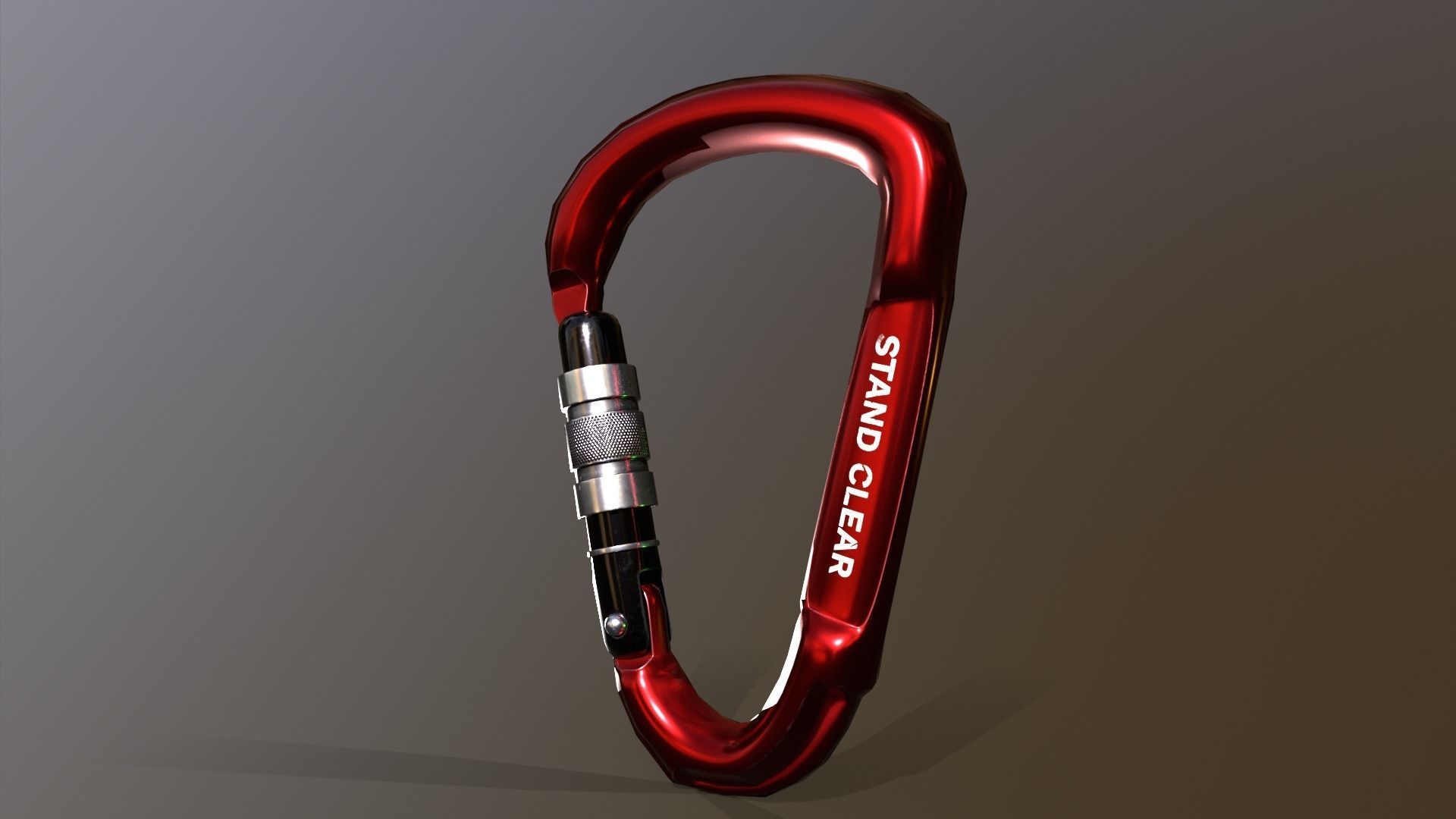 carabiner mosqueton multi COLORS Low-poly 3D model_2