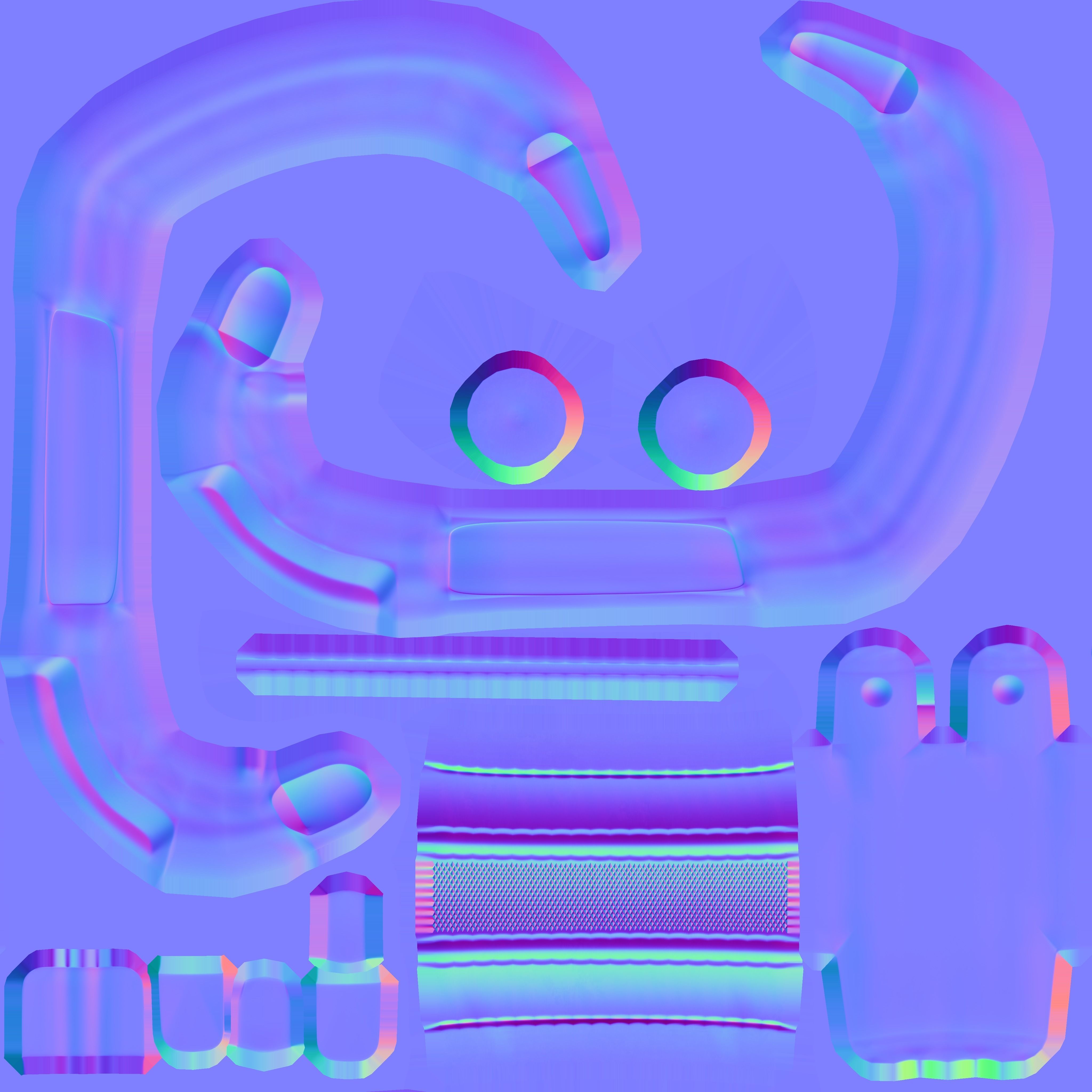 carabiner mosqueton multi COLORS Low-poly 3D model_11