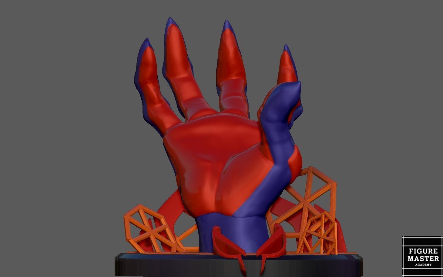 SPIDERMAN INTO THE SPIDER VERSE 2099 MIGUEL PS CONTROLLER HOLDER 3D print model_8