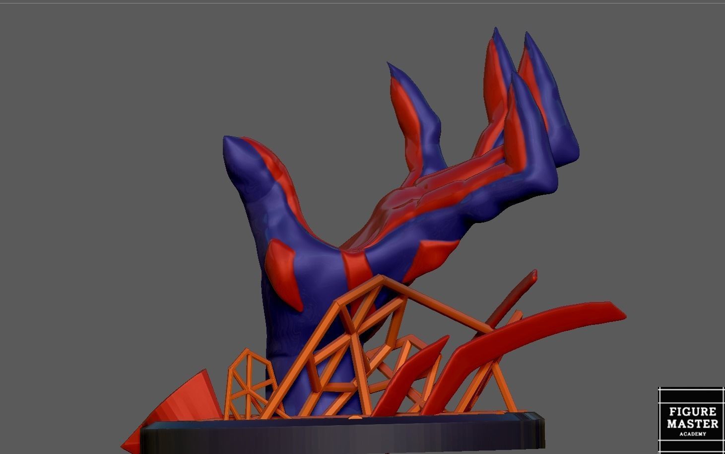 SPIDERMAN INTO THE SPIDER VERSE 2099 MIGUEL PS CONTROLLER HOLDER 3D print model_10