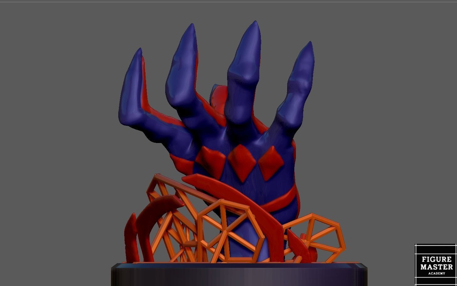 SPIDERMAN INTO THE SPIDER VERSE 2099 MIGUEL PS CONTROLLER HOLDER 3D print model_12