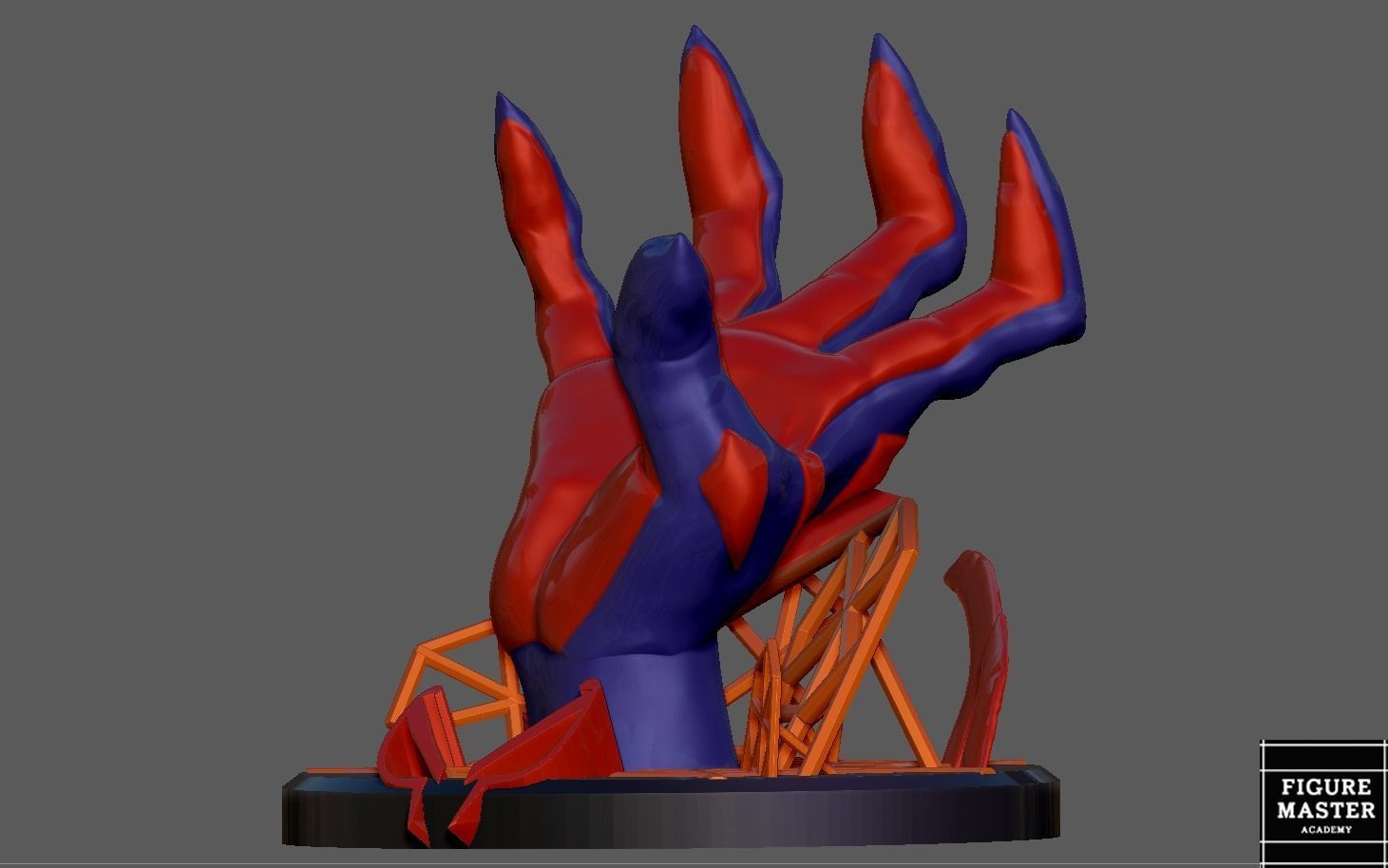 SPIDERMAN INTO THE SPIDER VERSE 2099 MIGUEL PS CONTROLLER HOLDER 3D print model_9