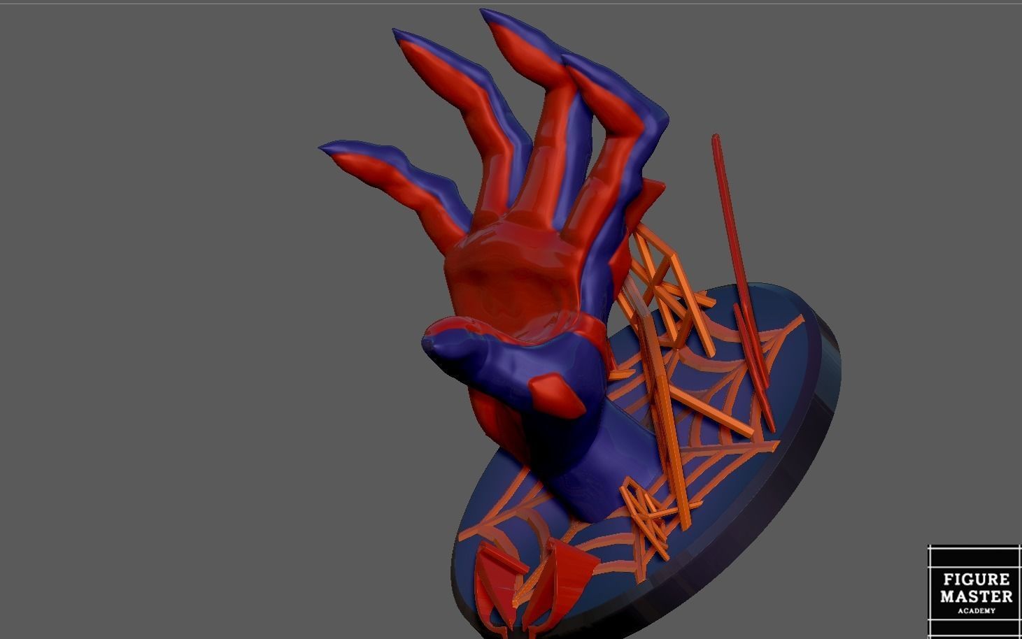 SPIDERMAN INTO THE SPIDER VERSE 2099 MIGUEL PS CONTROLLER HOLDER 3D print model_2