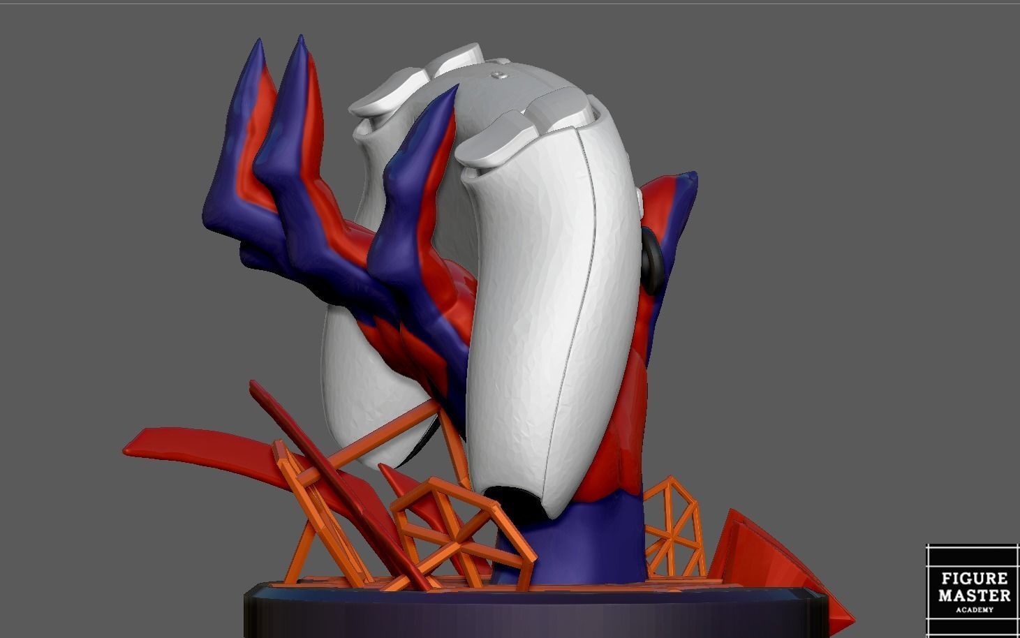 SPIDERMAN INTO THE SPIDER VERSE 2099 MIGUEL PS CONTROLLER HOLDER 3D print model_5