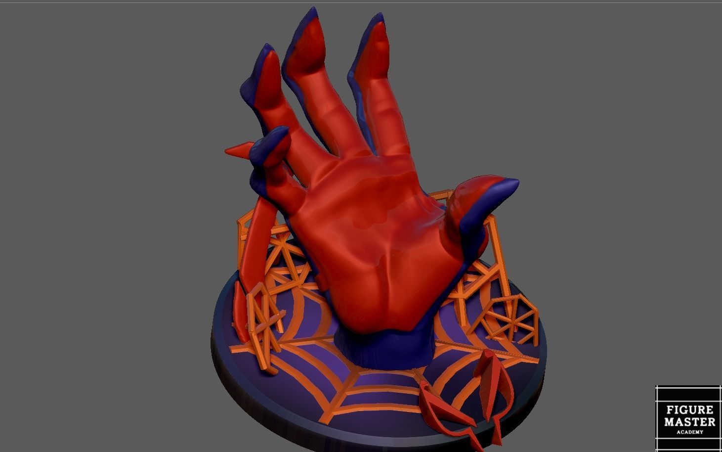 SPIDERMAN INTO THE SPIDER VERSE 2099 MIGUEL PS CONTROLLER HOLDER 3D print model_14