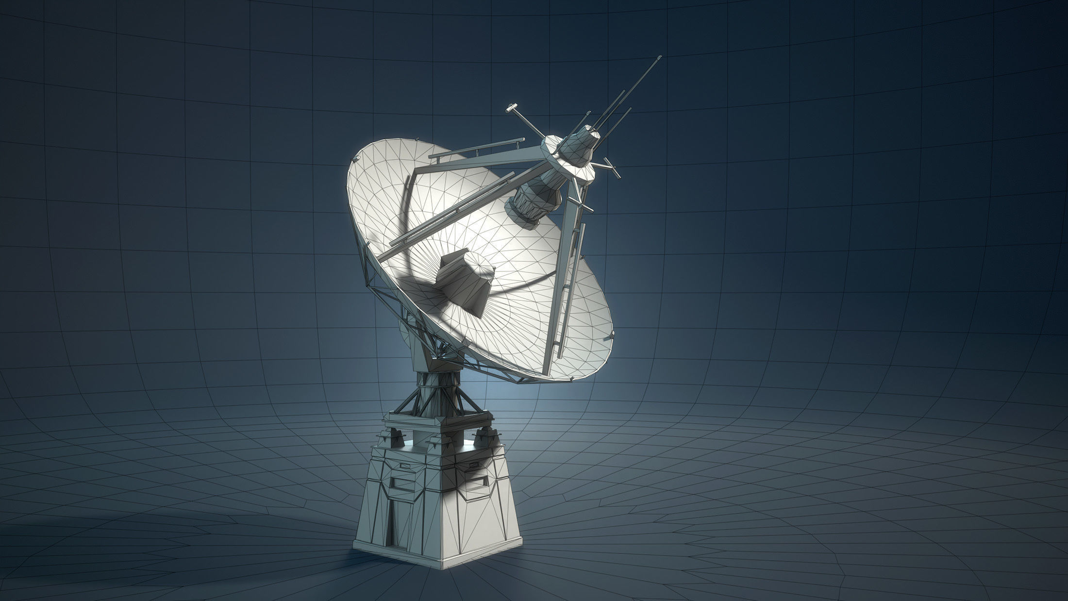 Radar Antenna Game Low-Poly Low-poly 3D model_7