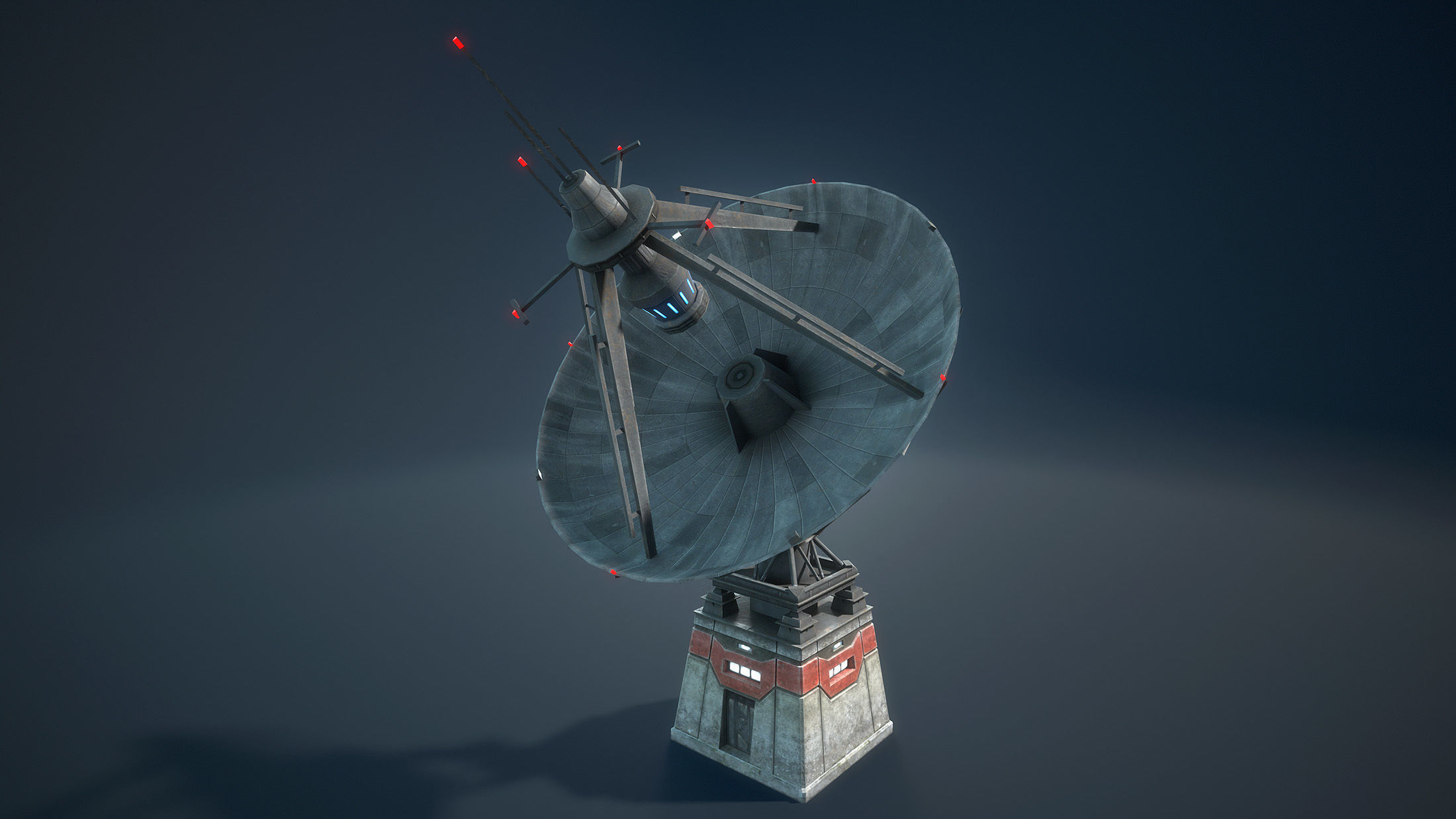 Radar Antenna Game Low-Poly Low-poly 3D model_5