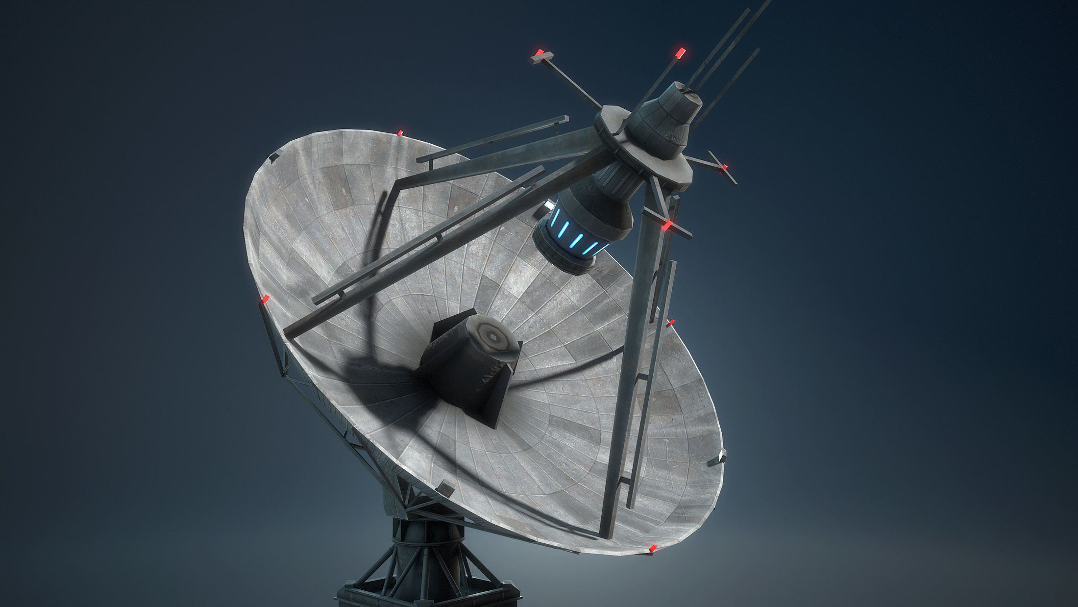 Radar Antenna Game Low-Poly Low-poly 3D model_3