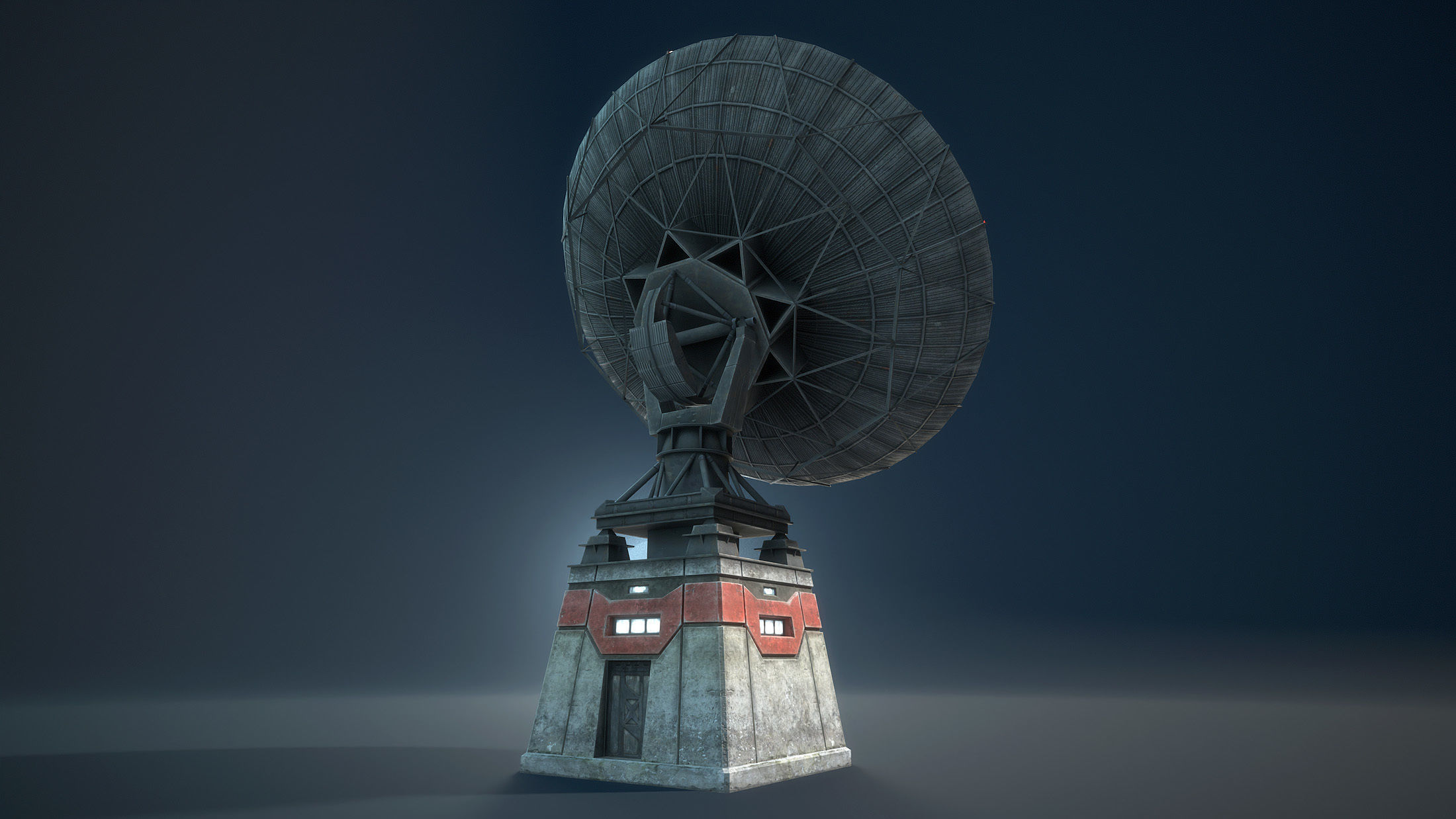 Radar Antenna Game Low-Poly Low-poly 3D model_6