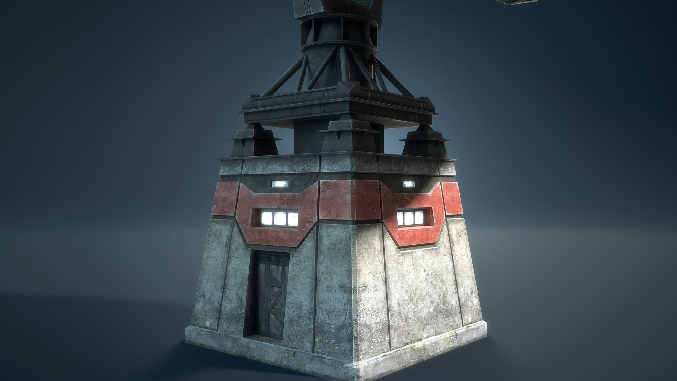 Radar Antenna Game Low-Poly Low-poly 3D model_2