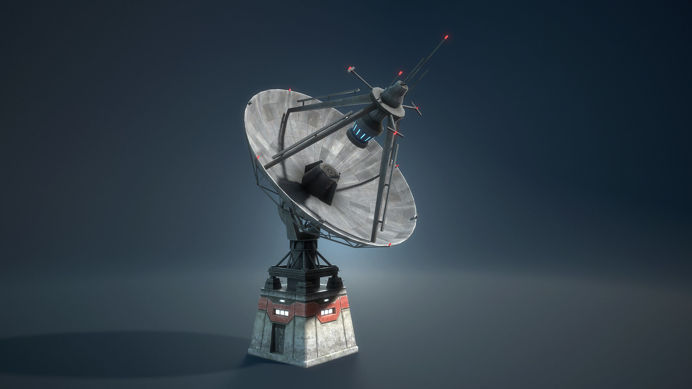 Radar Antenna Game Low-Poly Low-poly 3D model_1