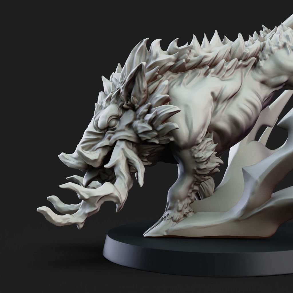 Thunder Boar - 3D Printable TTRPG - PRESUPPORTED - 32mm Scale 3D print model_5