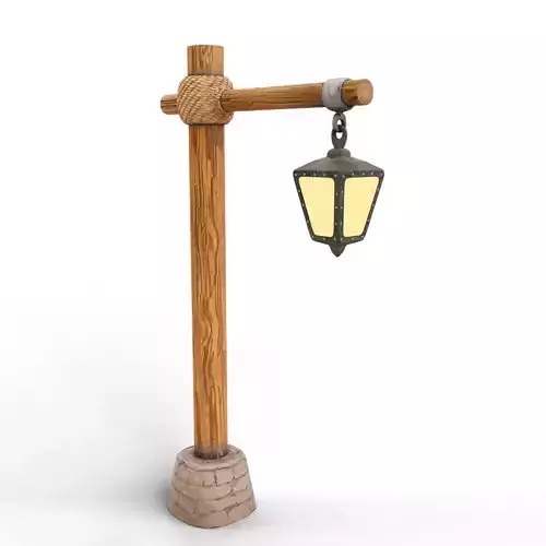 Outdoor Lamp Lantern Low-poly 3D model