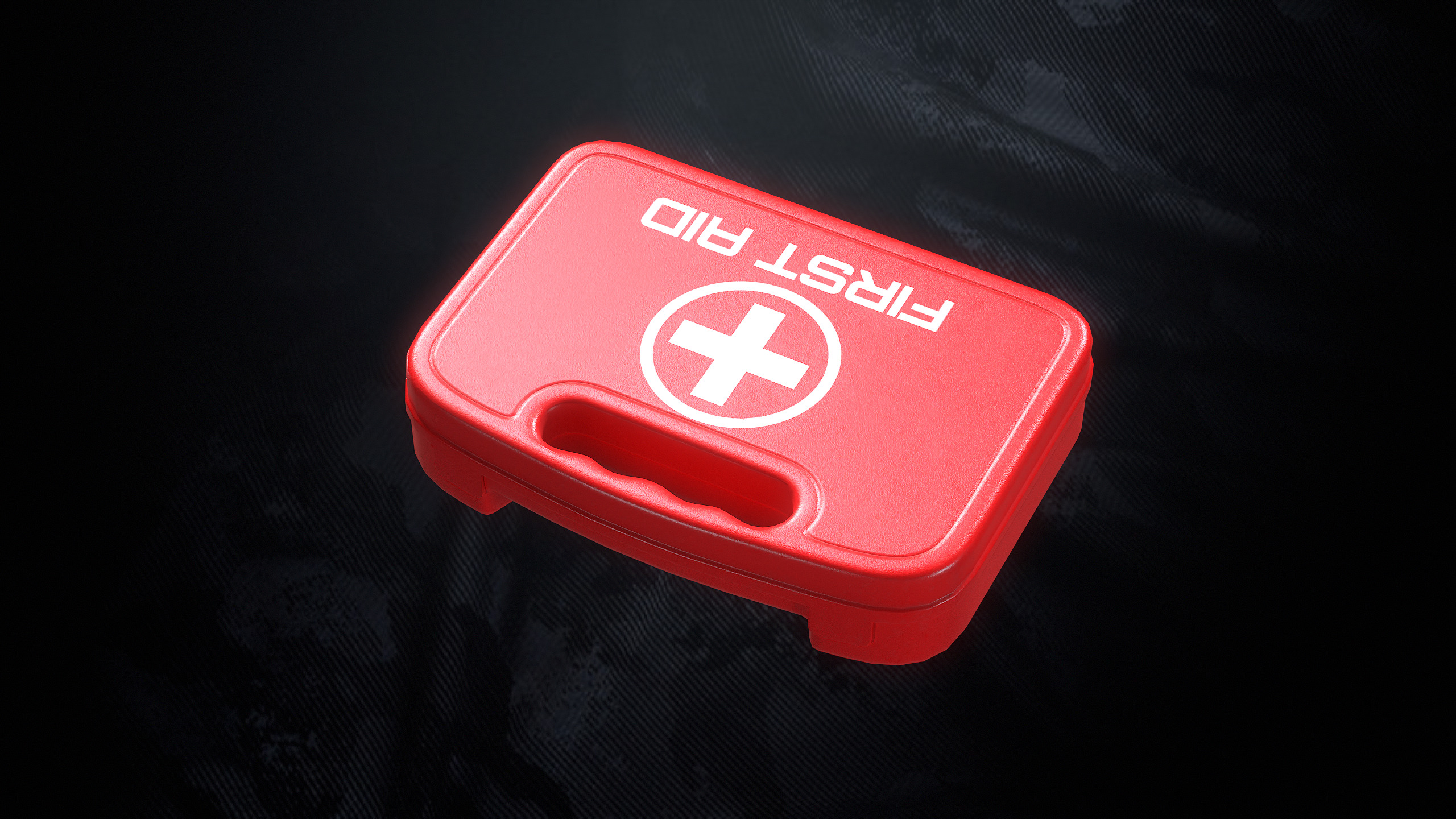 First Aid Kit Low-poly 3D model_4