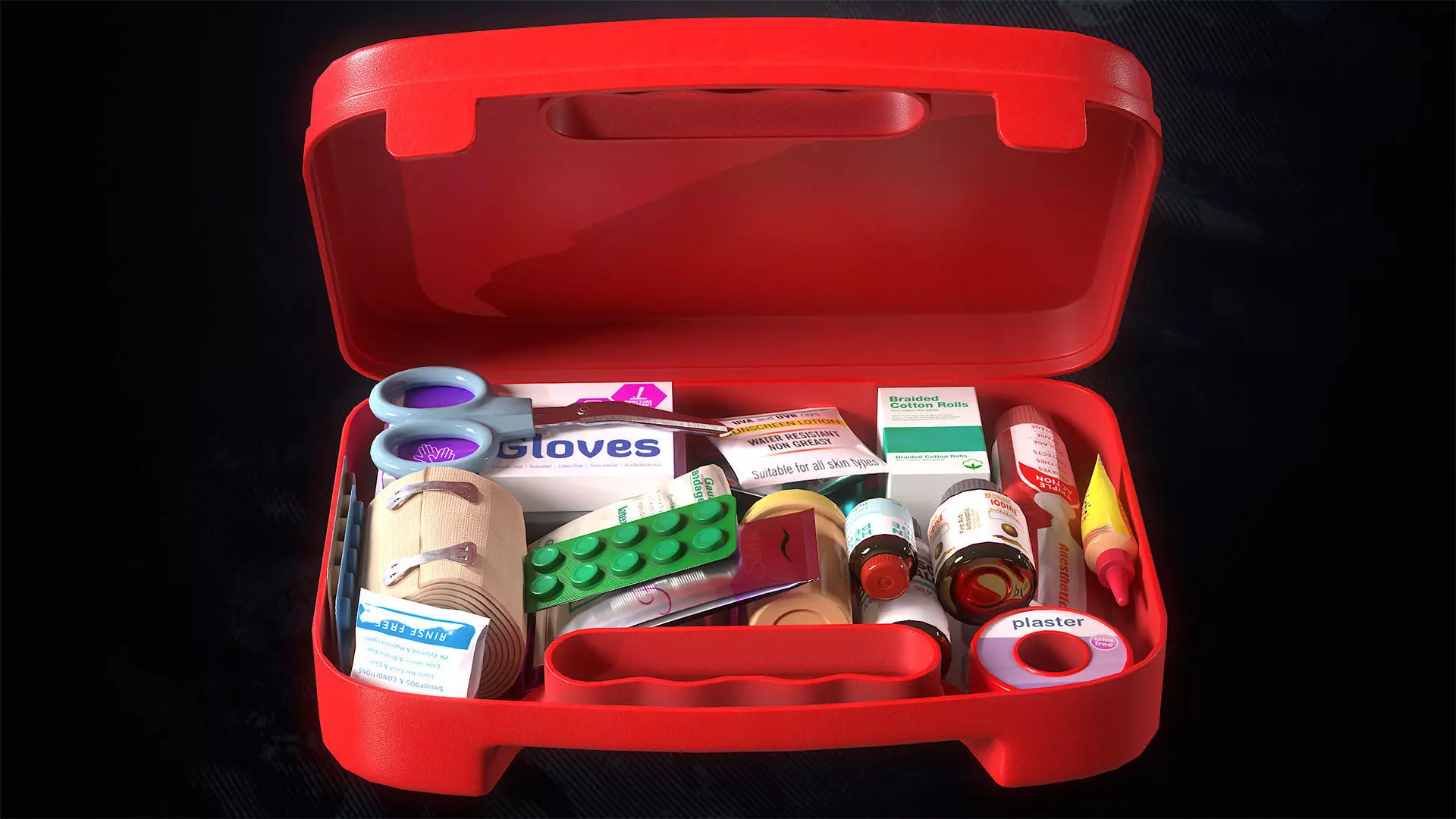 First Aid Kit Low-poly 3D model_0