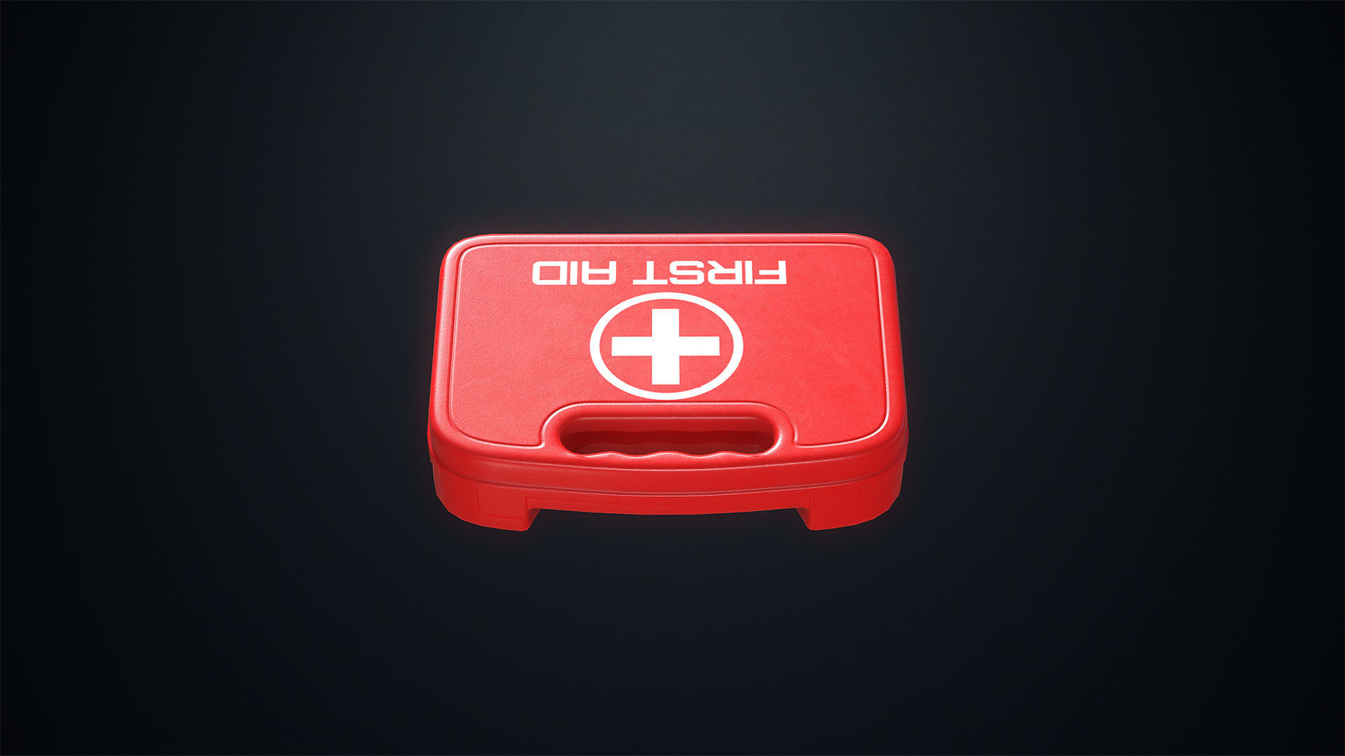 First Aid Kit Low-poly 3D model_2