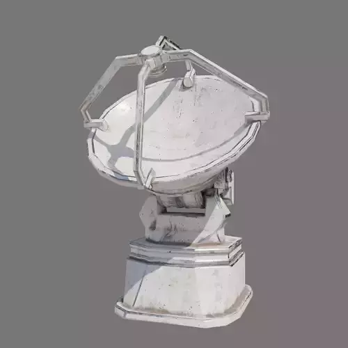 satellite dish 3d model-old satellite Low-poly 3D model