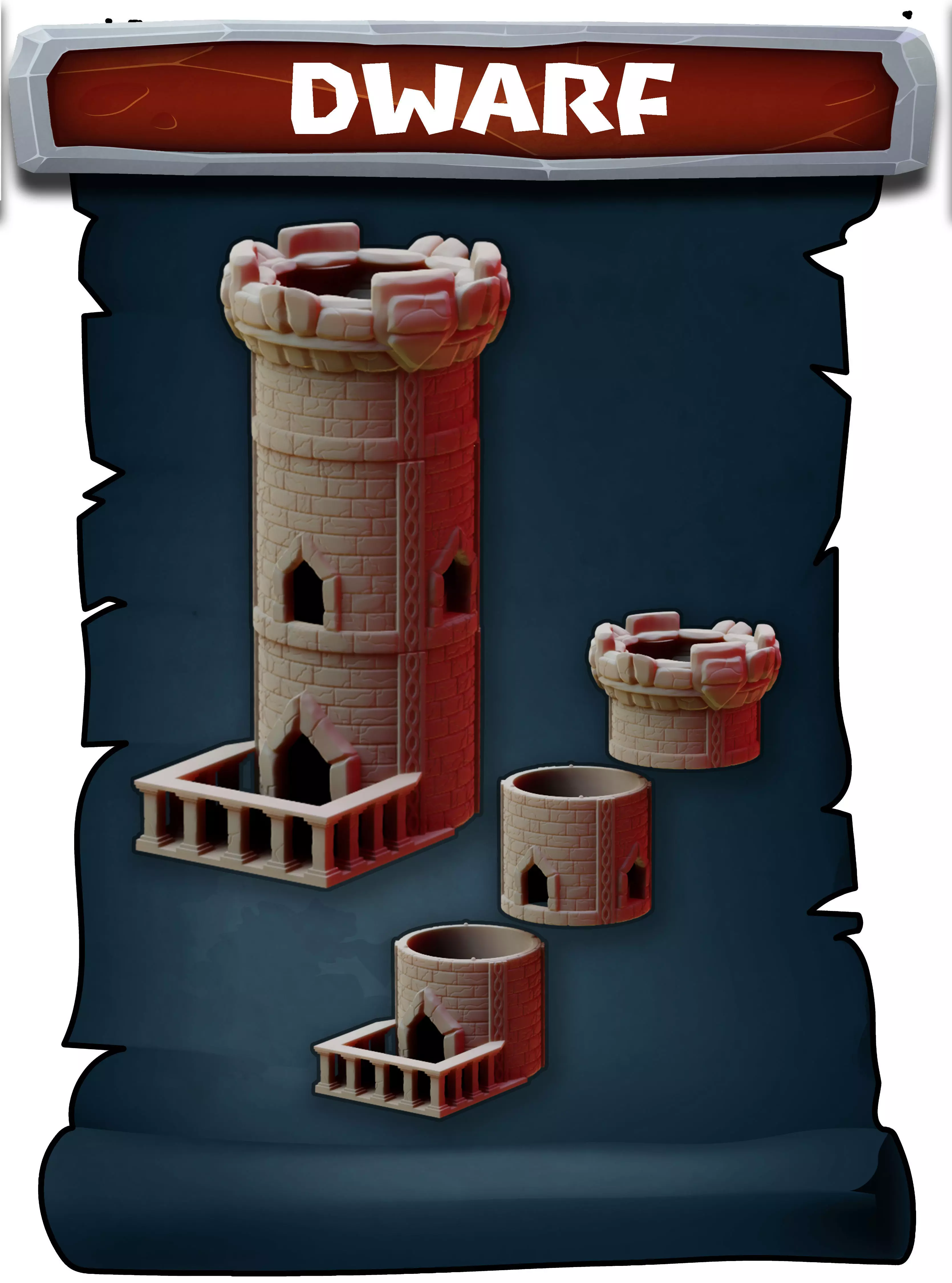 Dwarf tower 3D print model