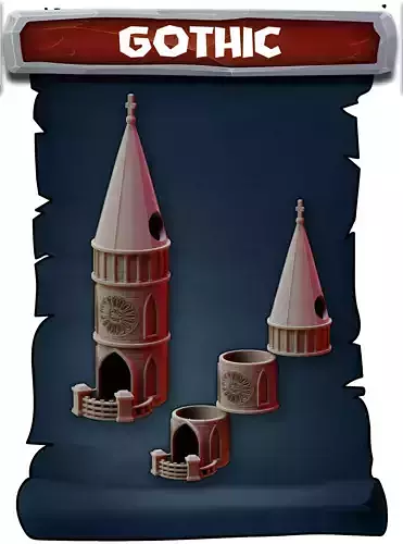 Gothic tower 3D print model