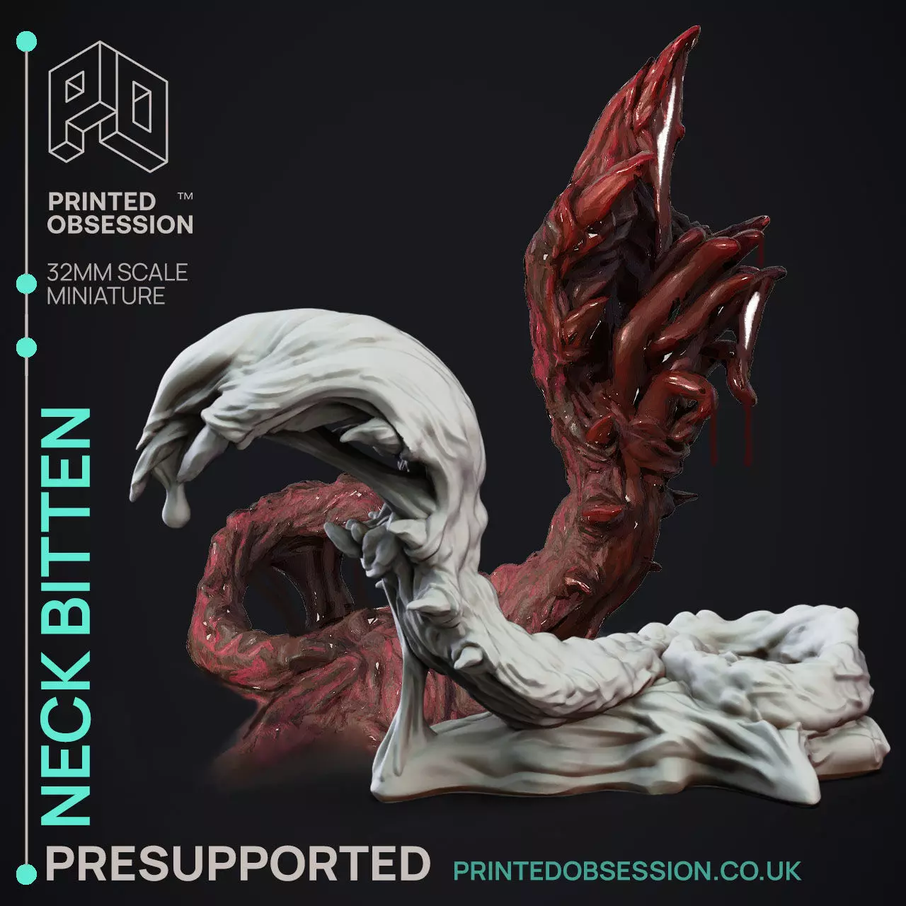 Neck Biter - 3D Printable TTRPG - PRESUPPORTED - 32mm Scale 3D print model_0